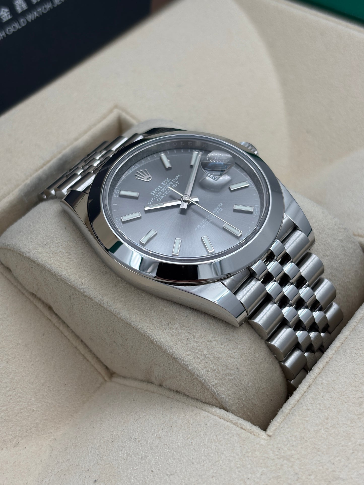 二手 USED  ROLEX 勞力士 DATEJUST 126300 灰色 2024年6月 珠帶 全套 FULL SET