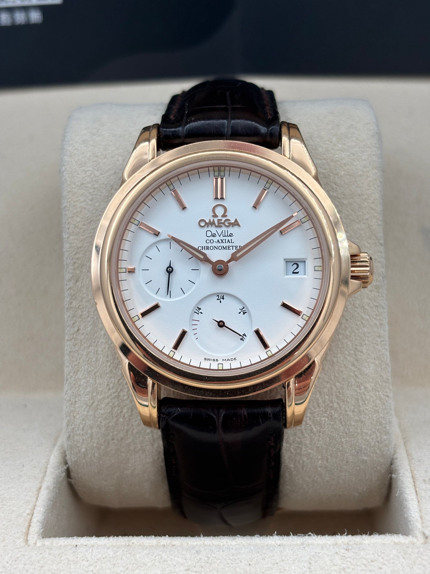 二手 USED  OMEGA 歐米茄 DE VILLE CO-AXIAL 4663.20.32 白色 錶重2.62兩 18k金 折扣 淨錶 WATCH ONLY