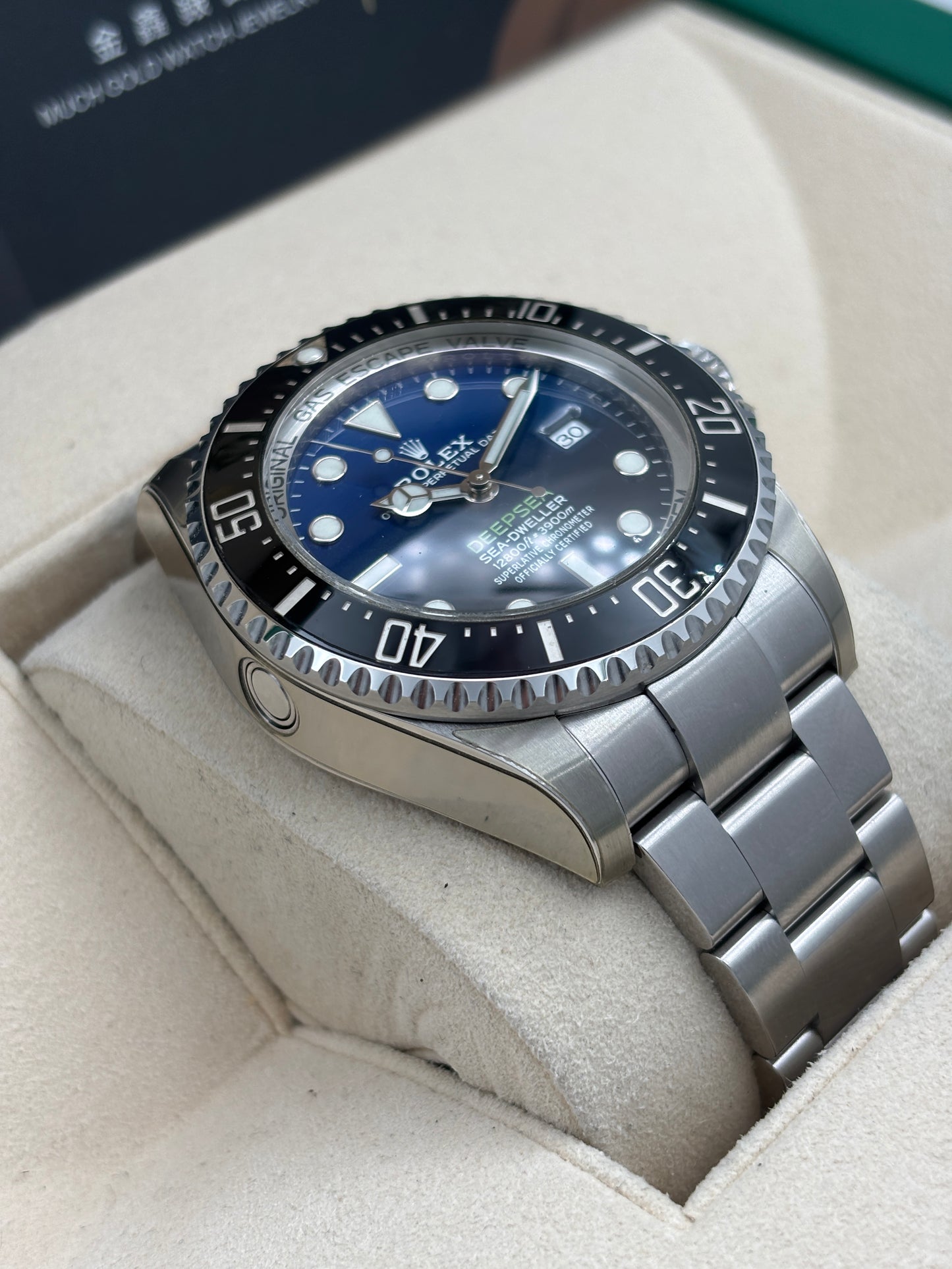二手 USED  ROLEX 勞力士 DEEPSEA 126660 漸變藍 2021年11月 未打磨 99.99%新 全套 FULL SET