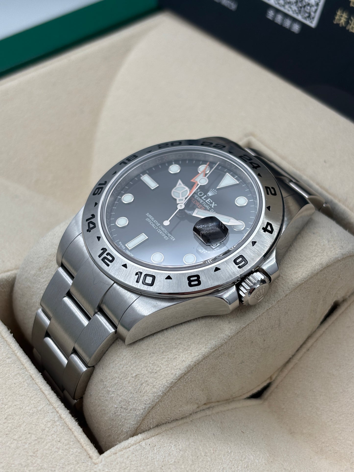 二手 USED  ROLEX 勞力士 EXPLORER II 216570 黑色 2017年5月 全套 FULL SET