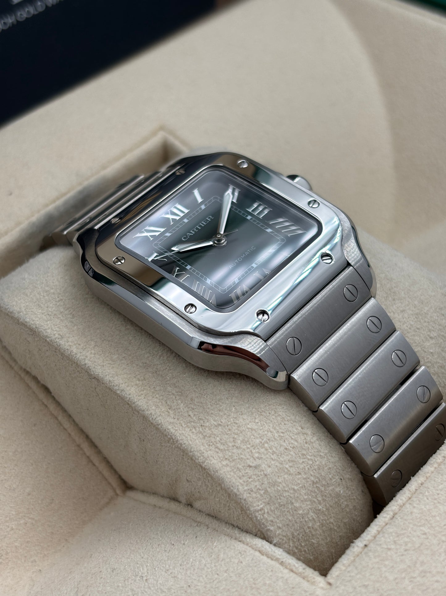二手 USED  CARTIER 卡地亞 SANTOS WSSA0061 綠色 2026年3月 未打磨 99.99%新 全套 FULL SET