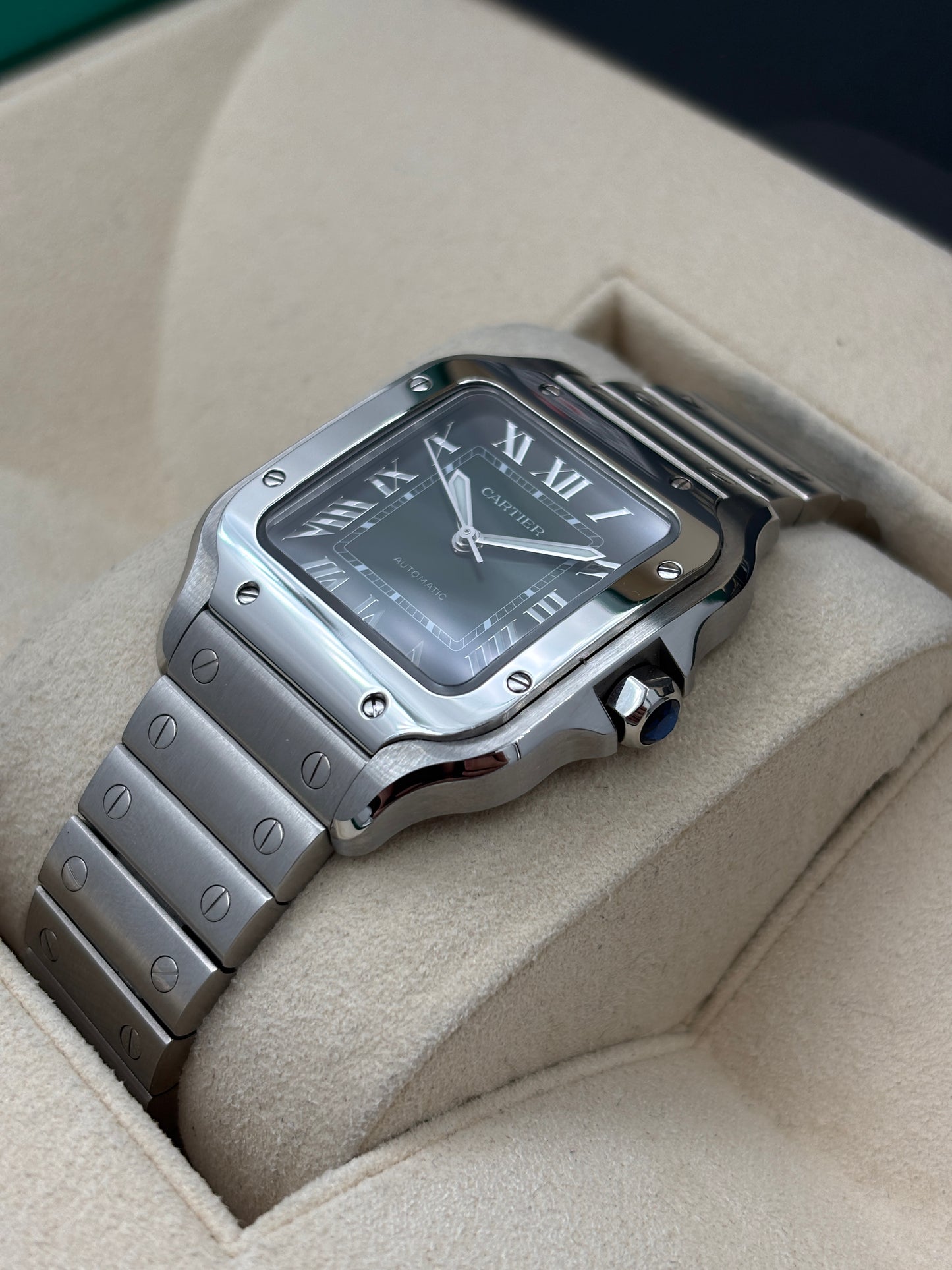 二手 USED  CARTIER 卡地亞 SANTOS WSSA0061 綠色 2026年3月 未打磨 99.99%新 全套 FULL SET