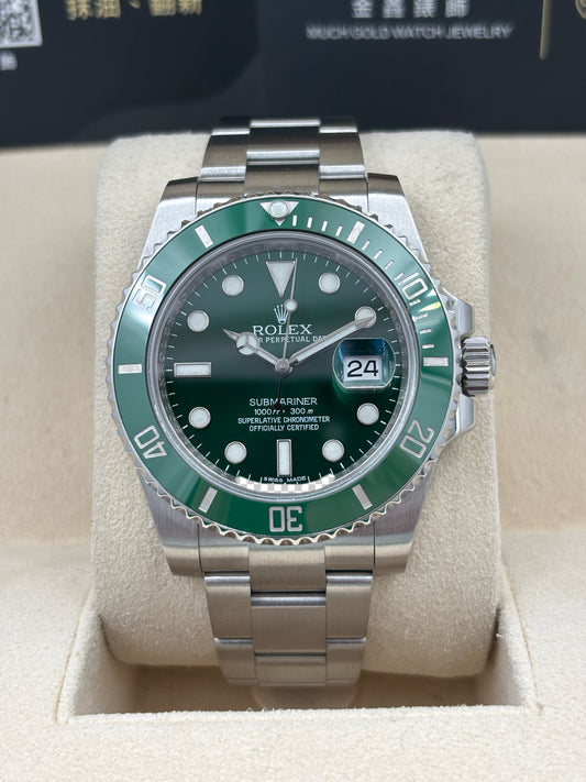 [SOLD OUT]二手 USED  ROLEX 勞力士 SUBMARINER DATE 116610LV 綠色 2012年3月 全套 FULL SET