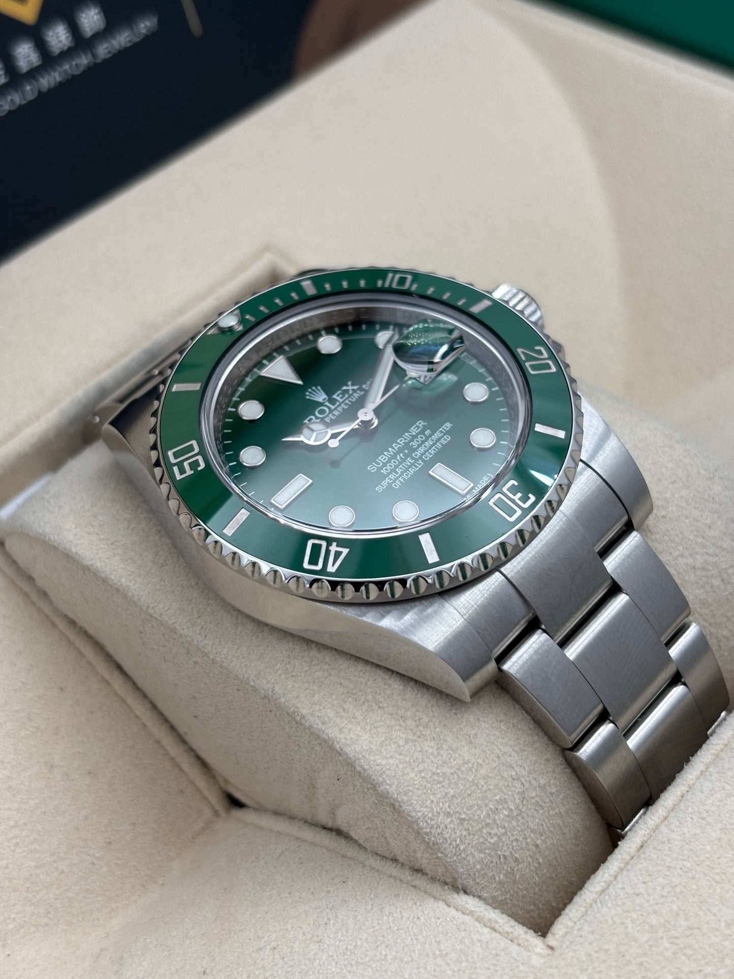 二手 USED  ROLEX 勞力士 SUBMARINER DATE 116610LV 綠色 2012年3月 全套 FULL SET