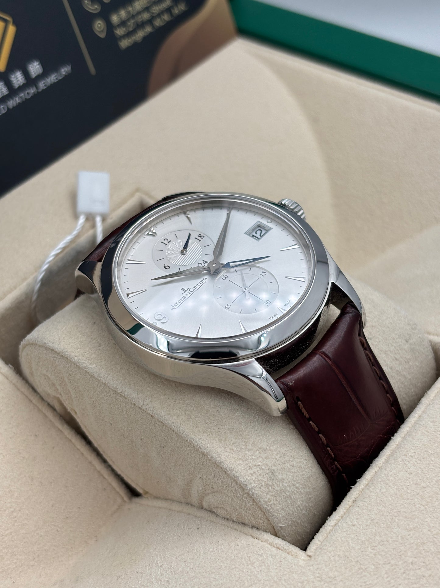 二手 USED  JAEGER-LECOULTRE 積家 MASTER CONTROL Q1628430 白色 2005年4月 保養證