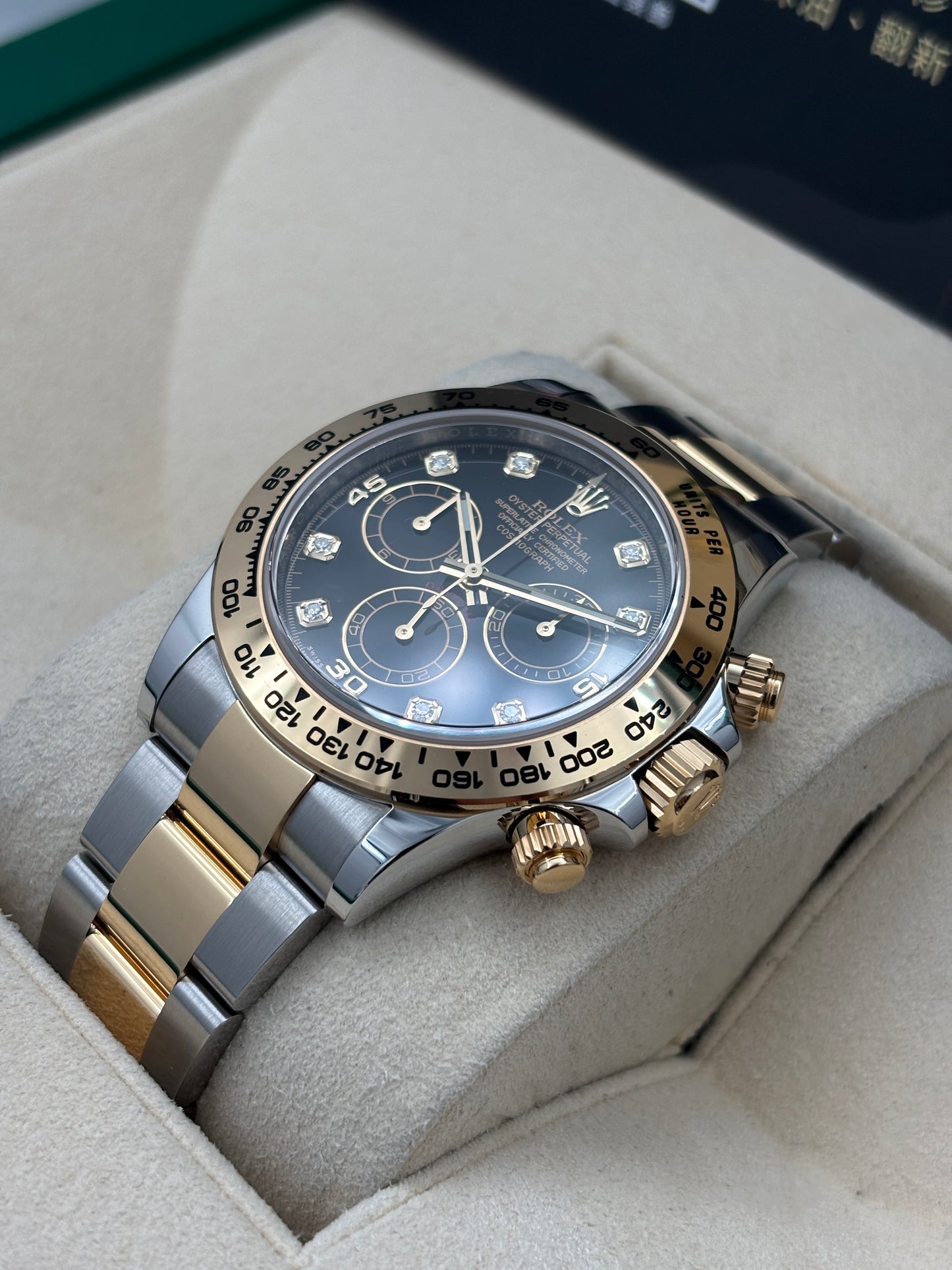 二手 USED  ROLEX 勞力士 DAYTONA 116503G 黑色鑽石字 2021年4月 未打磨 全套 FULL SET