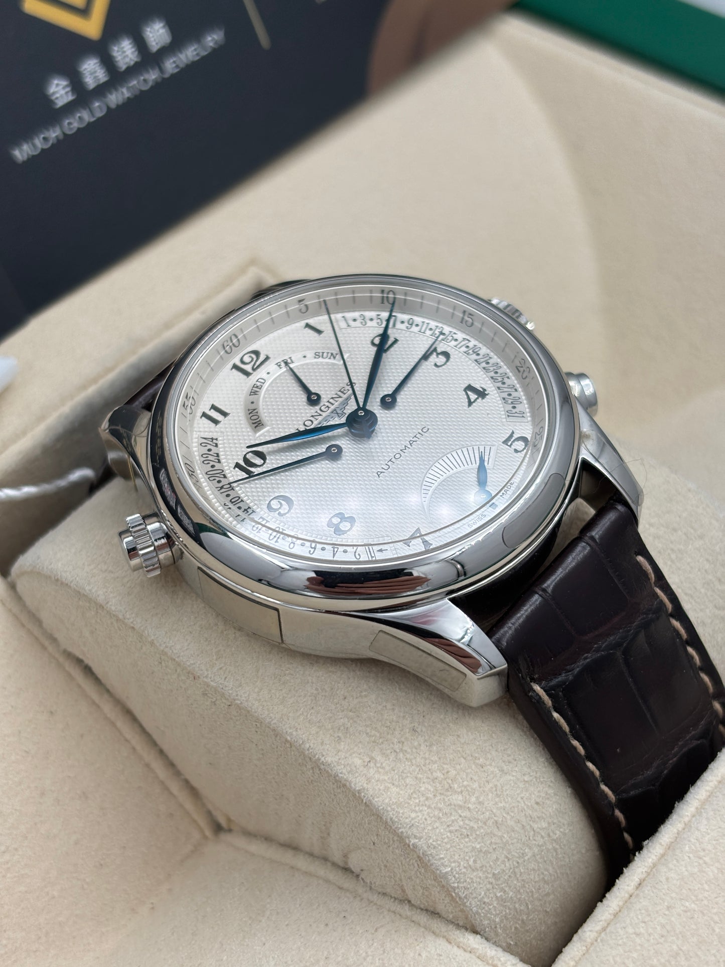 二手 USED  LONGINES 浪琴 MASTER L2.714.4.78.3 白色 2014年1月 全套 FULL SET
