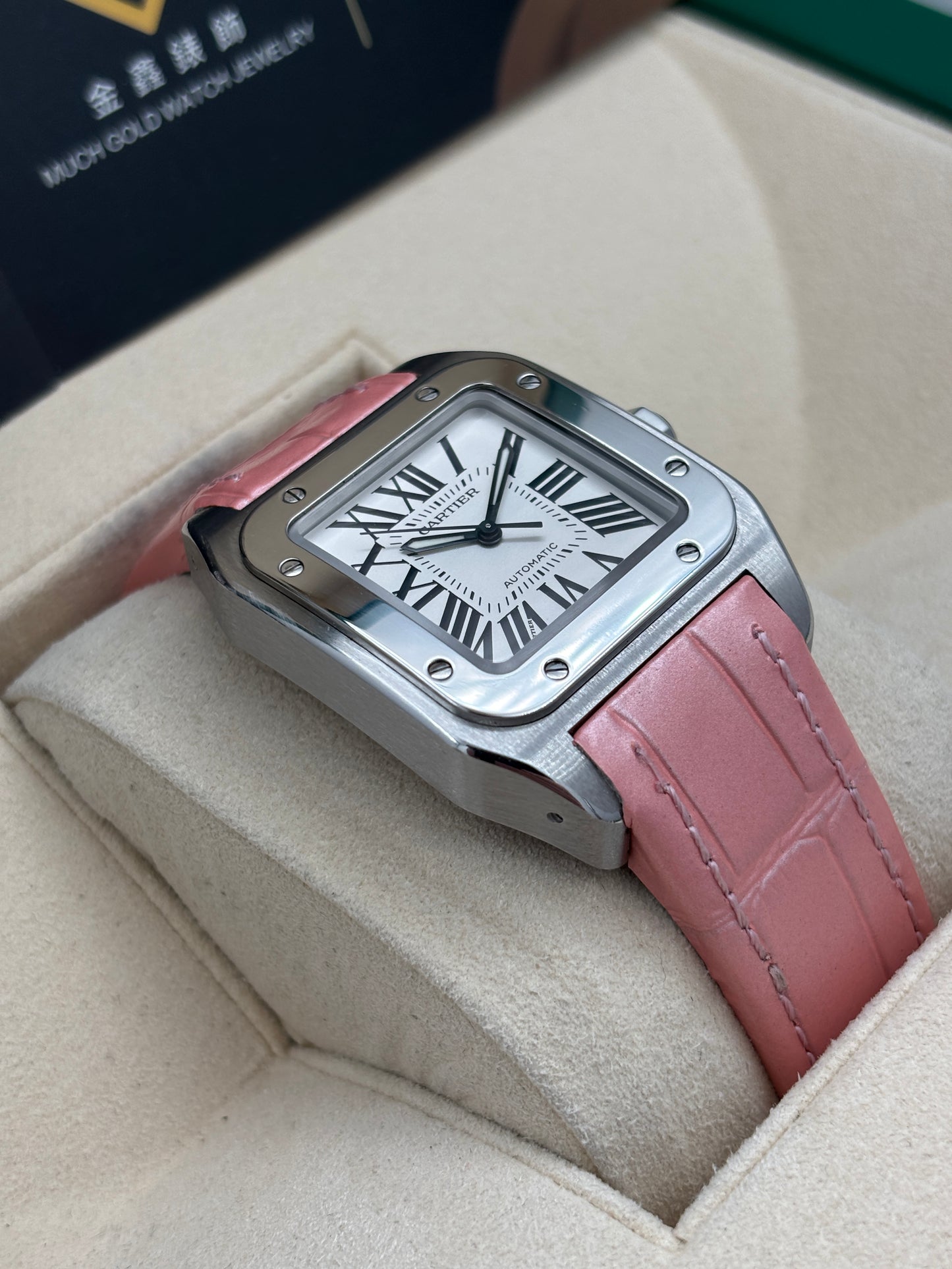 二手 USED  CARTIER 卡地亞 SANTOS100 W20126X8 白色 淨錶 WATCH ONLY