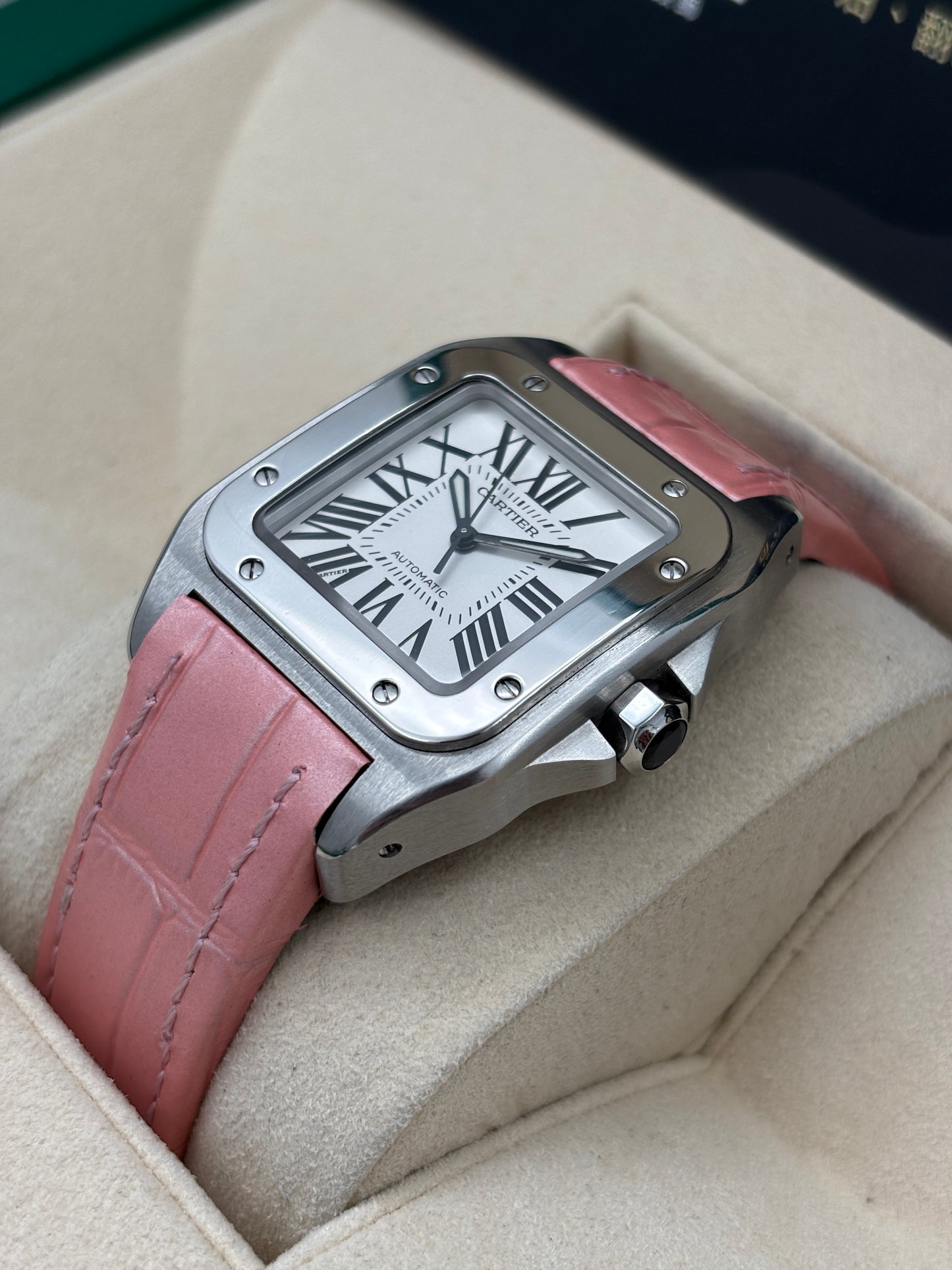 二手 USED  CARTIER 卡地亞 SANTOS100 W20126X8 白色 淨錶 WATCH ONLY