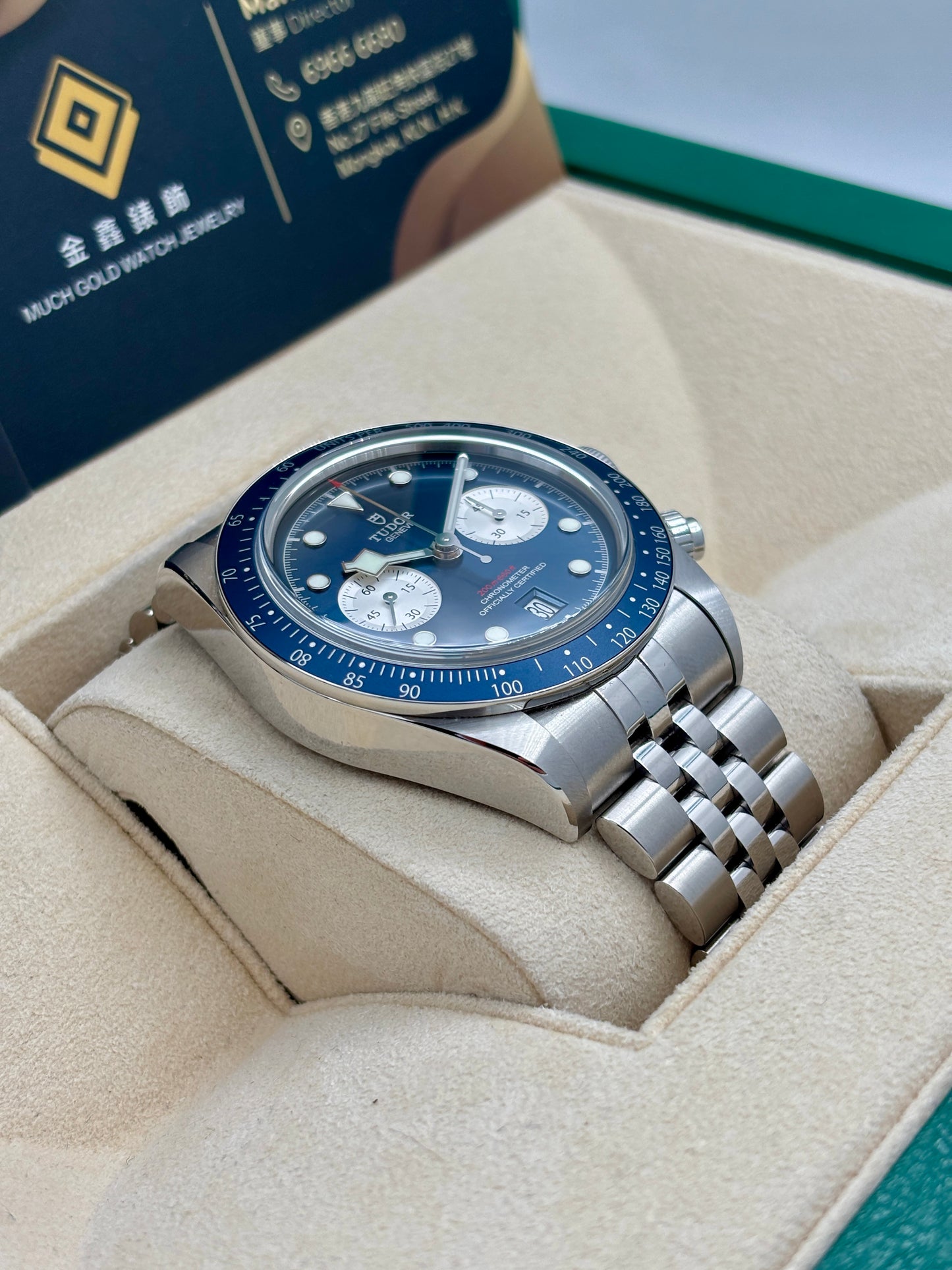 二手 USED TUDOR 帝舵 BLACK BAY CHRONO 79360B 2025年10月 藍色 未打磨 99.9%新 全套 FULL SET