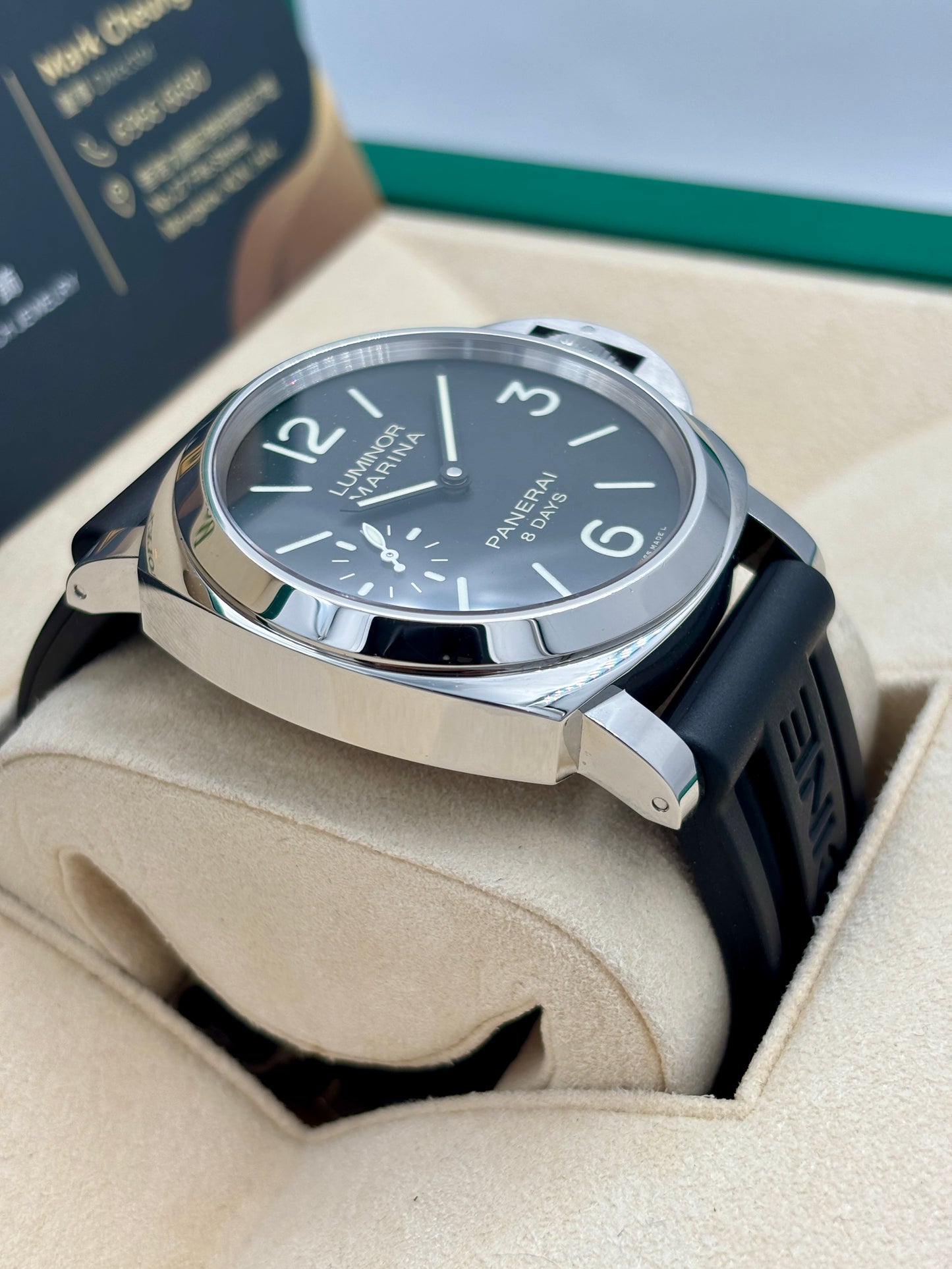 二手 USED PANERAI 沛納海 LUMINOR MARINA 8 DAYS PAM00510 2015年12月 黑色 手動上鏈 全套 FULL SET