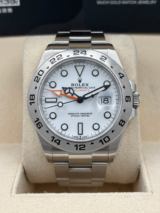 二手 USED  ROLEX 勞力士 EXPLORER II 226570 白色 2024年1月 大白橙 全套 FULL SET