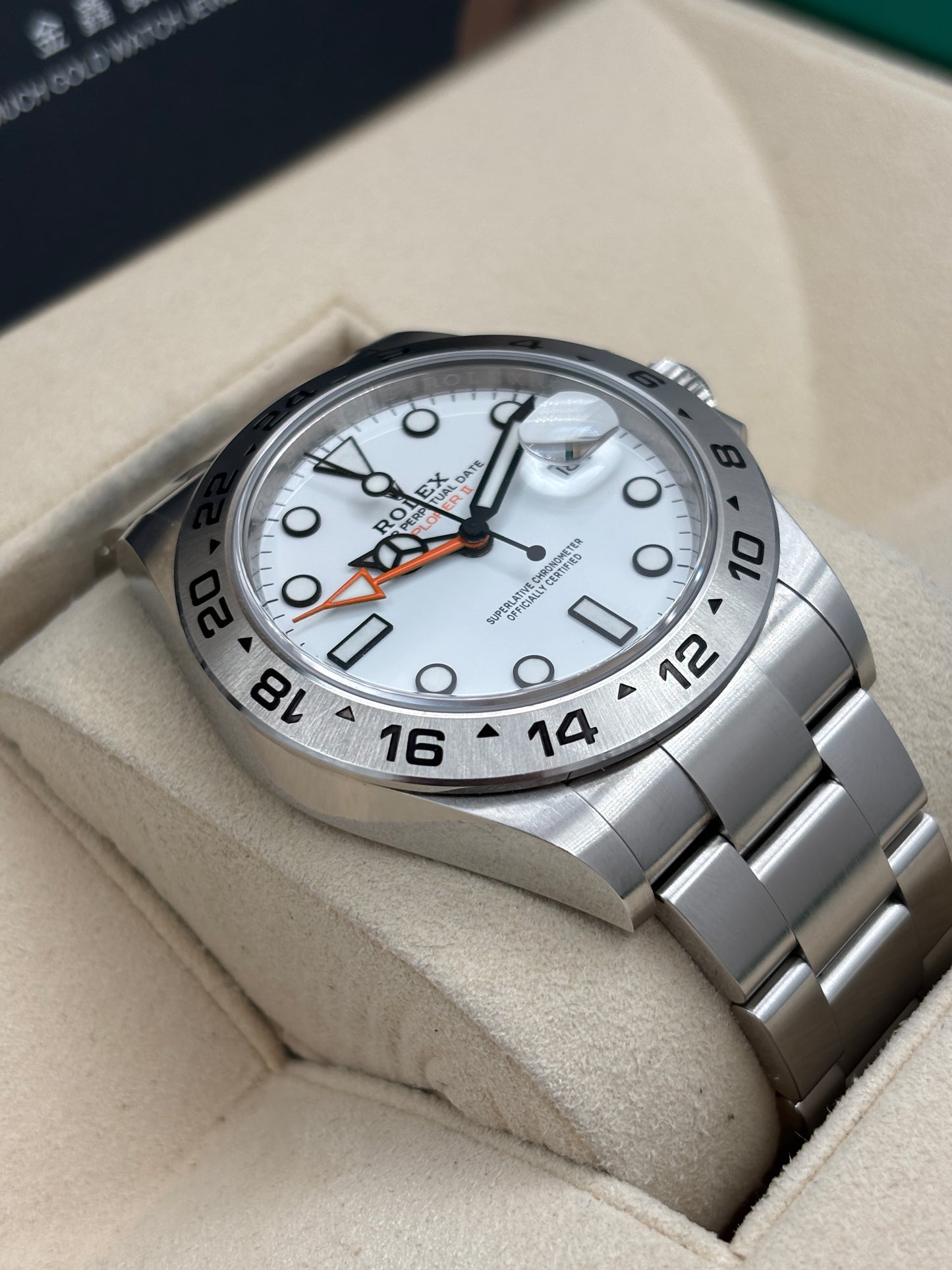 二手 USED  ROLEX 勞力士 EXPLORER II 226570 白色 2024年1月 大白橙 全套 FULL SET