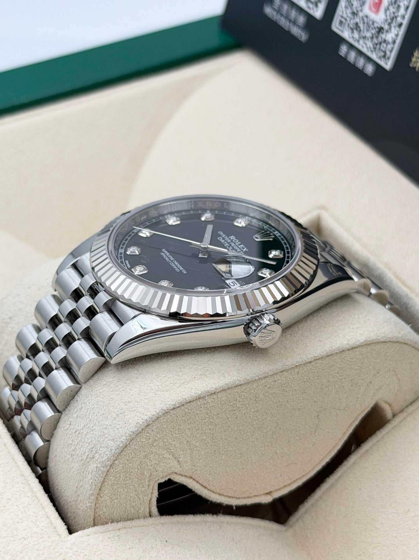 [SOLD OUT]二手 USED ROLEX 勞力士 DATEJUST 126334 黑色面鑽石字 2017年10月
