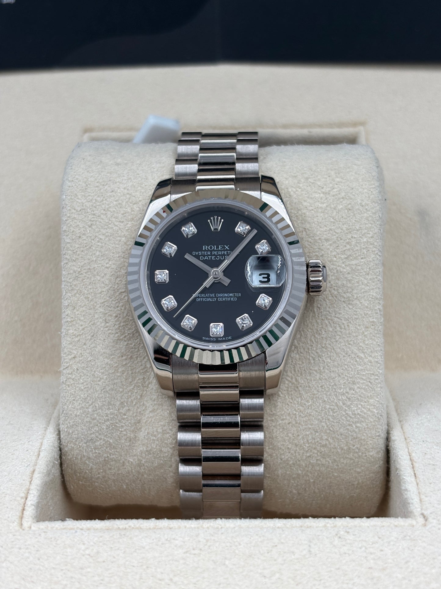 二手 USED  ROLEX 勞力士 DATEJUST 179179 黑色鑽石字 2006年1月 保養證