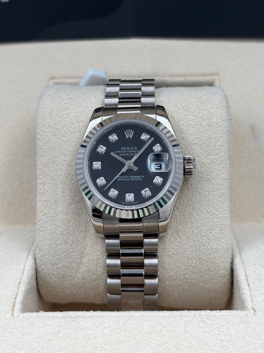 二手 USED  ROLEX 勞力士 DATEJUST 179179 黑色鑽石字 2006年1月 保養證