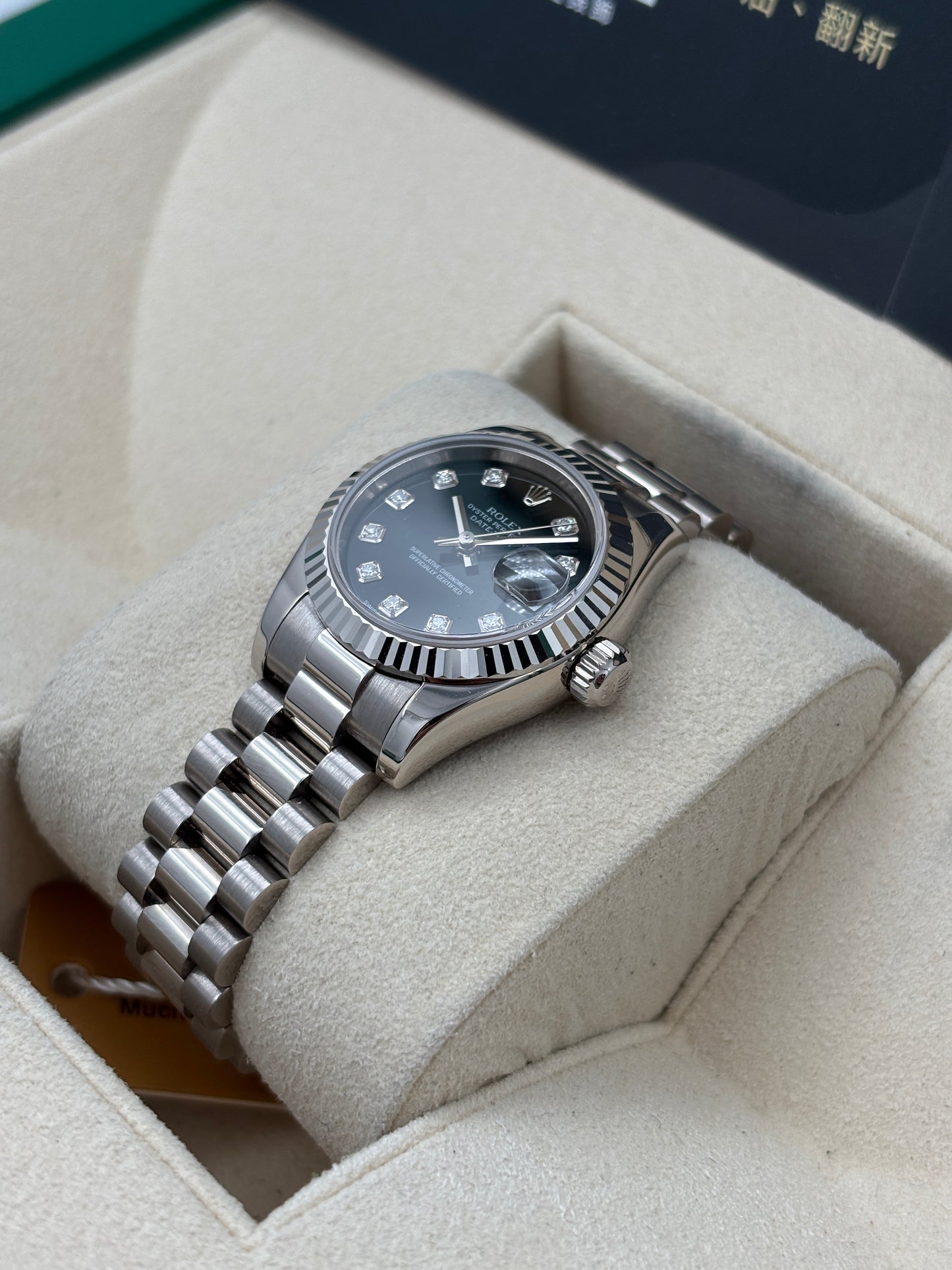 二手 USED  ROLEX 勞力士 DATEJUST 179179 黑色鑽石字 2006年1月 保養證