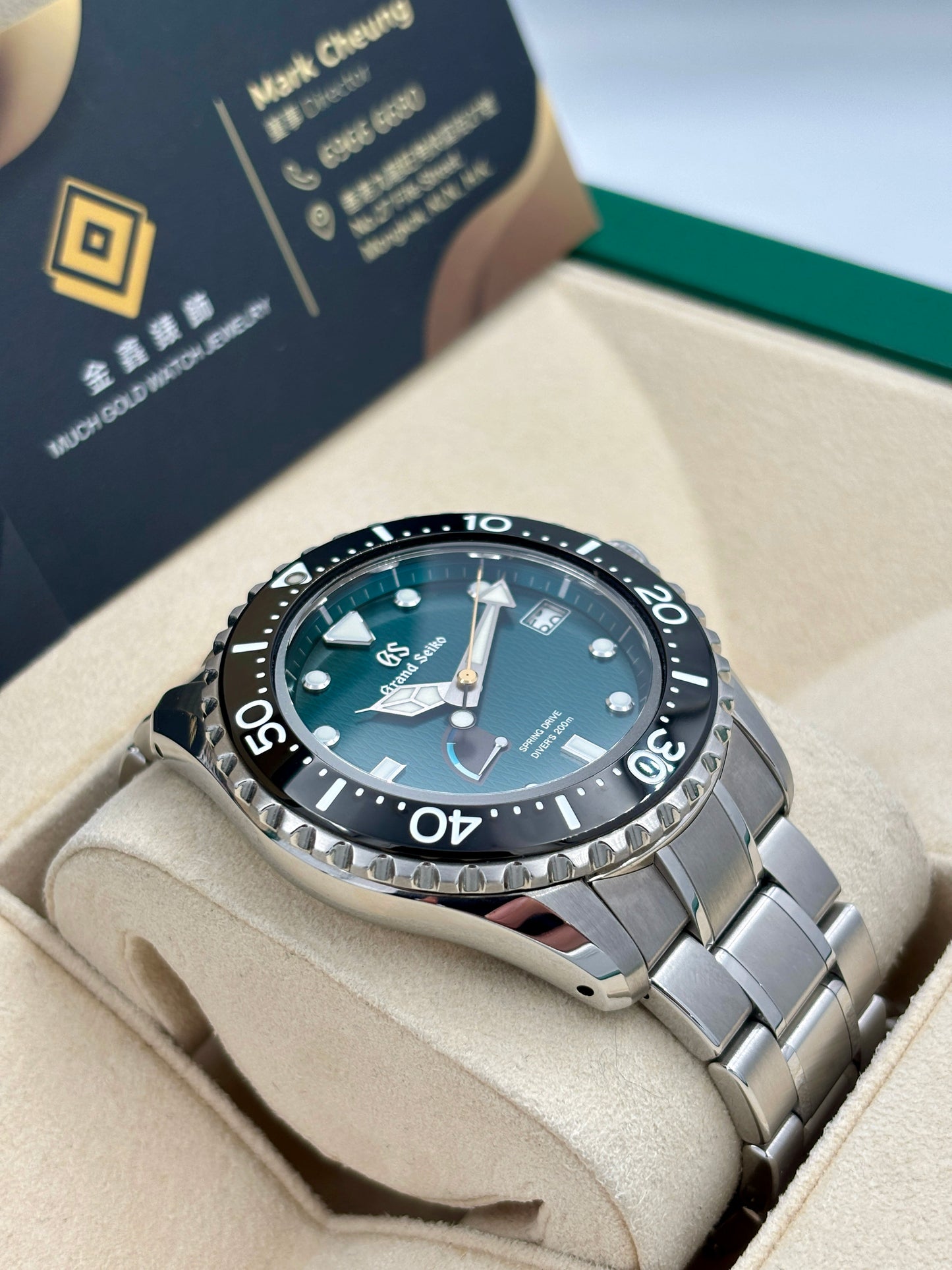 二手 USED GRAND SEIKO 精工 LIMITED EDITION SBGA391 2018年12月 藍綠色 全套 FULL SET