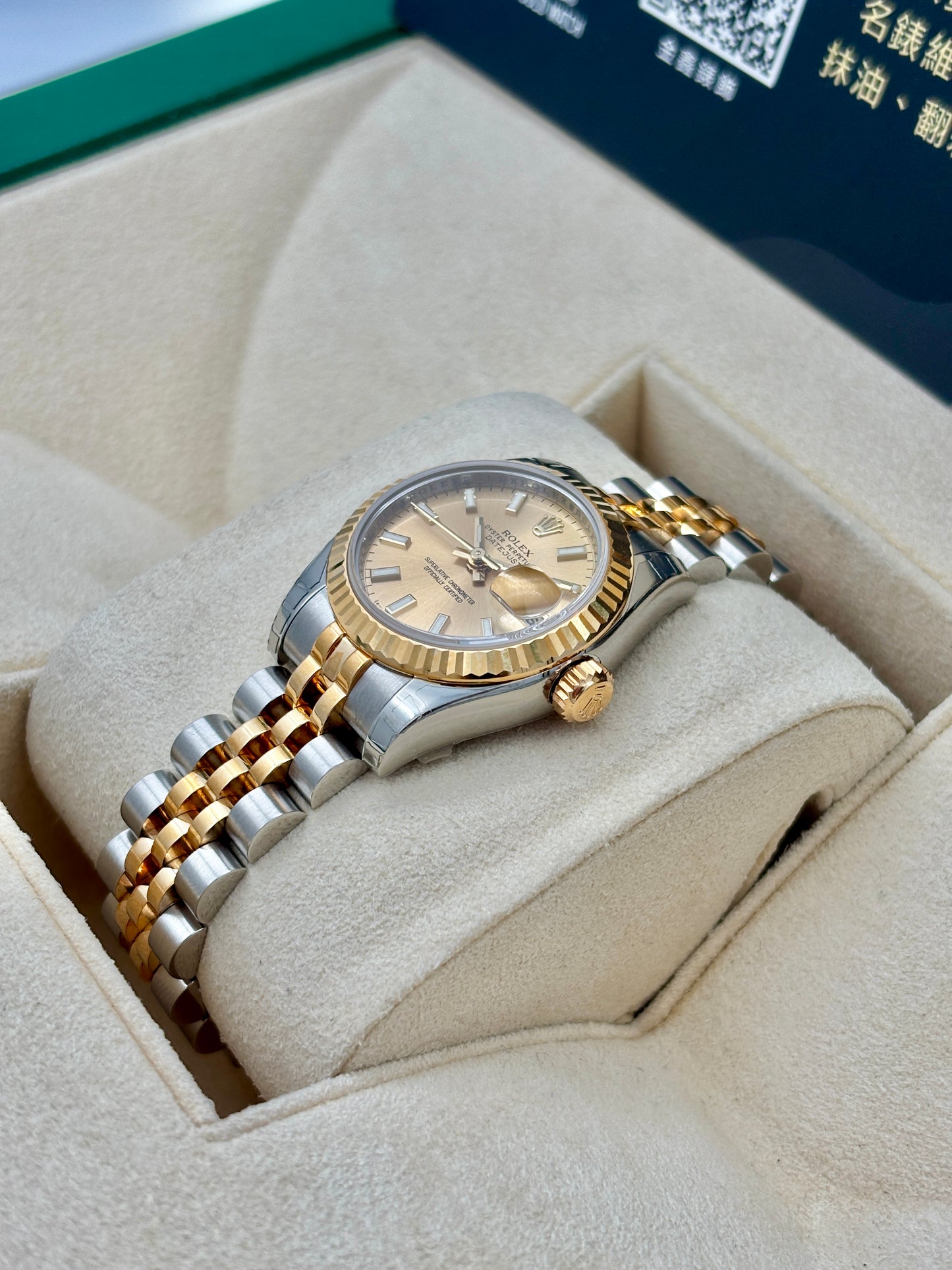 未試用品 UNUSED  ROLEX 勞力士 179173 2012年1月 金色 齊膠紙 AD單 全套 FULL SET