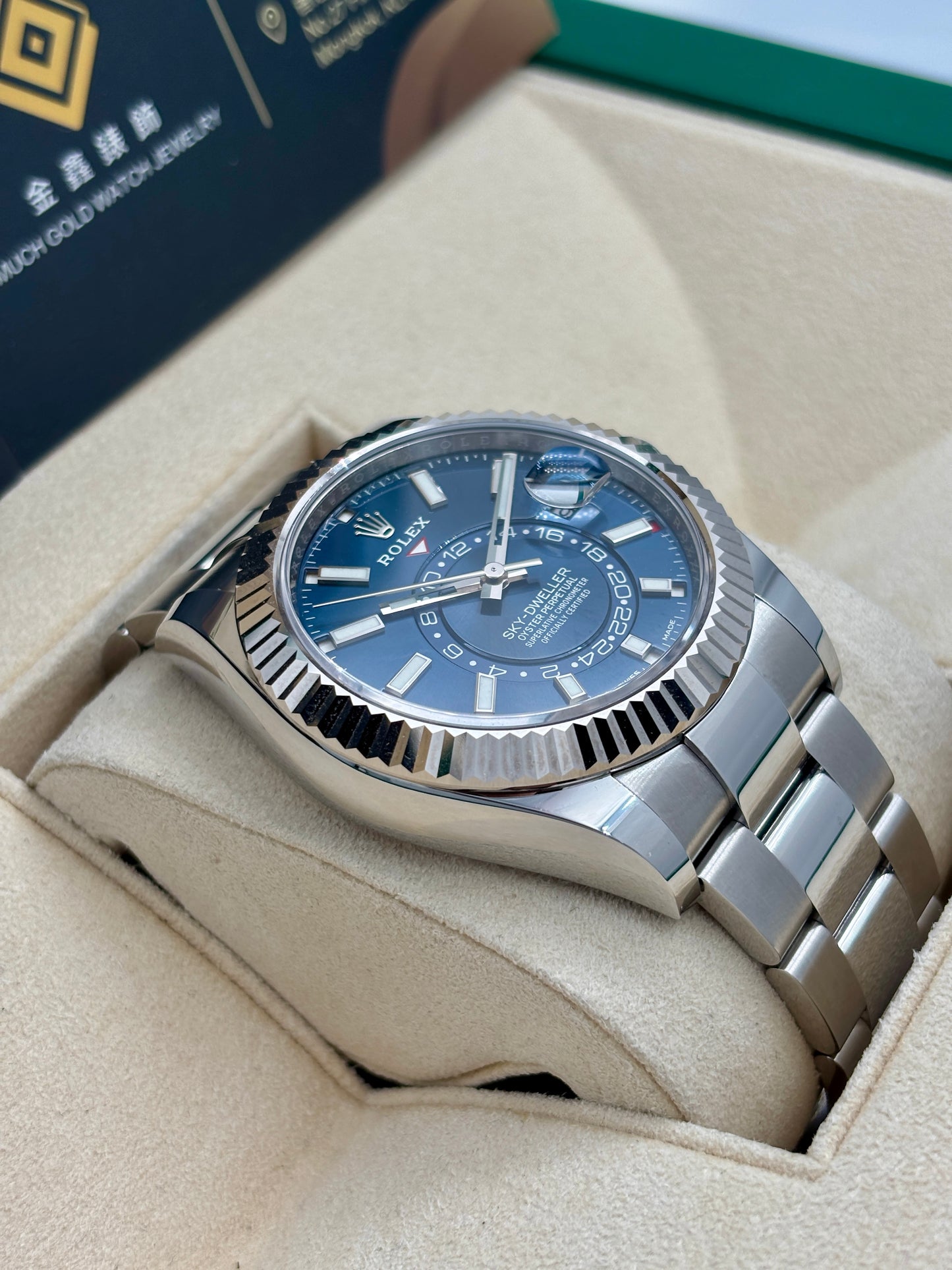 未試用品 UNUSED ROLEX 勞力士 SKY-DWELLER 326934 2023年3月 藍色 全套 FULL SET