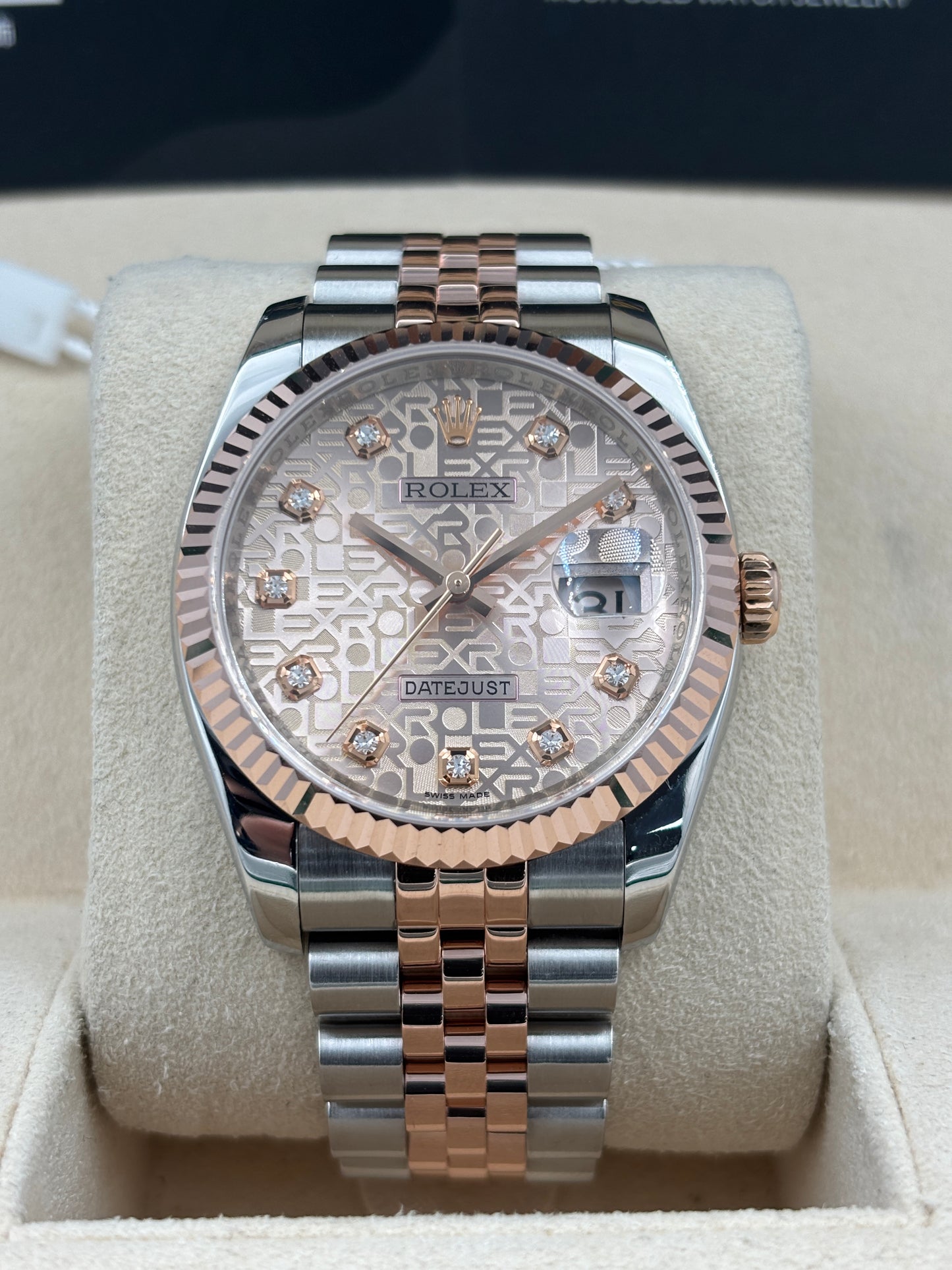 二手 USED  ROLEX 勞力士 DATEJUST 116231 粉紅色電腦面鑽石字 約2008年 淨錶 WATCH ONLY