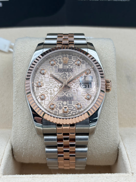 二手 USED  ROLEX 勞力士 DATEJUST 116231 粉紅色電腦面鑽石字 約2008年 淨錶 WATCH ONLY