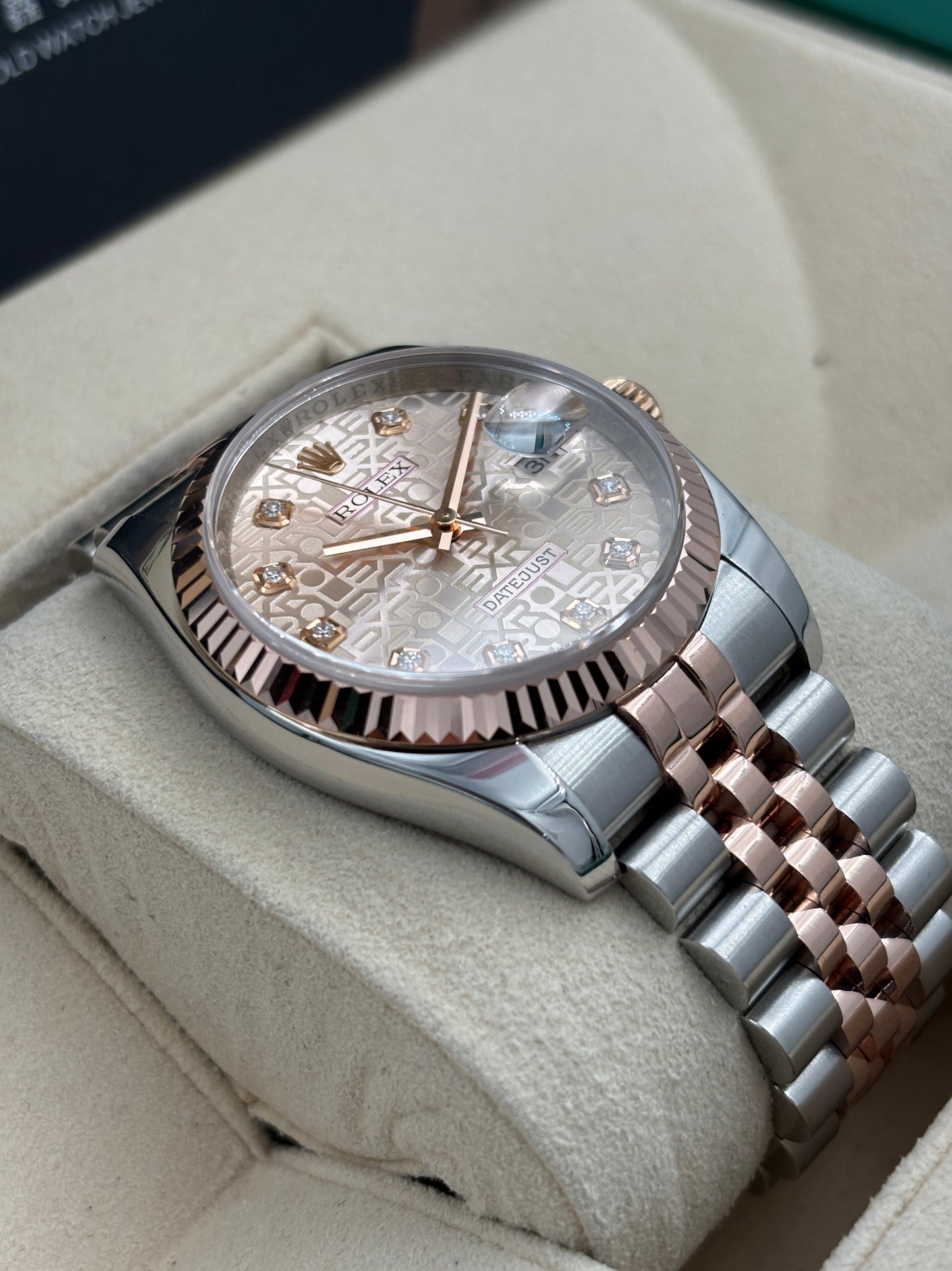 二手 USED  ROLEX 勞力士 DATEJUST 116231 粉紅色電腦面鑽石字 約2008年 淨錶 WATCH ONLY