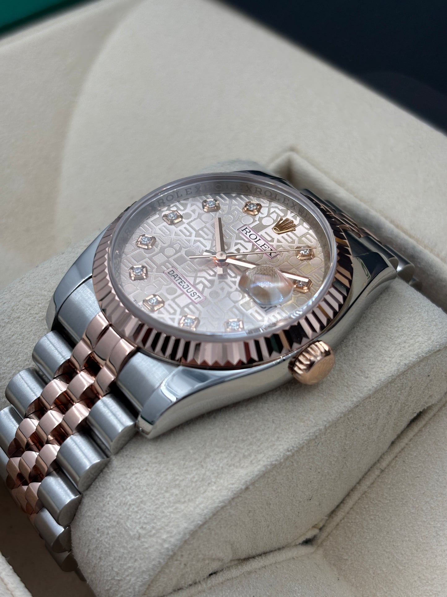 二手 USED  ROLEX 勞力士 DATEJUST 116231 粉紅色電腦面鑽石字 約2008年 淨錶 WATCH ONLY