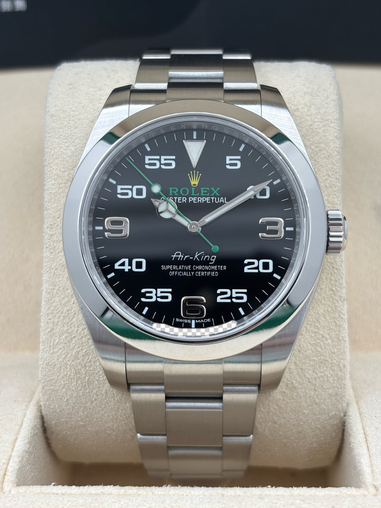二手 USED  ROLEX 勞力士 AIR KING 116900 黑色 2018年11月 全套 FULL SET