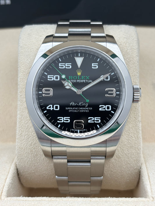 二手 USED  ROLEX 勞力士 AIR KING 116900 黑色 2018年11月 全套 FULL SET