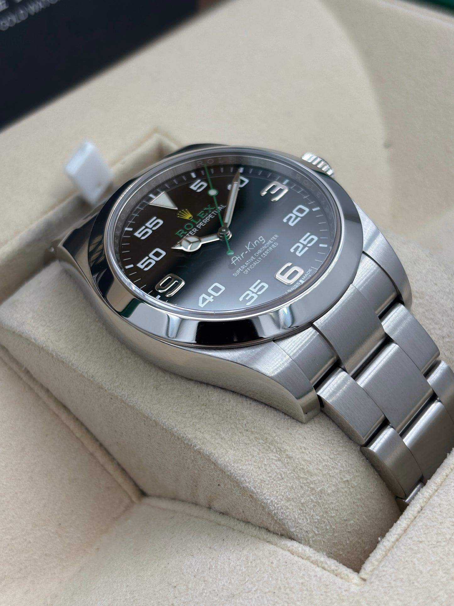 二手 USED  ROLEX 勞力士 AIR KING 116900 黑色 2018年11月 全套 FULL SET