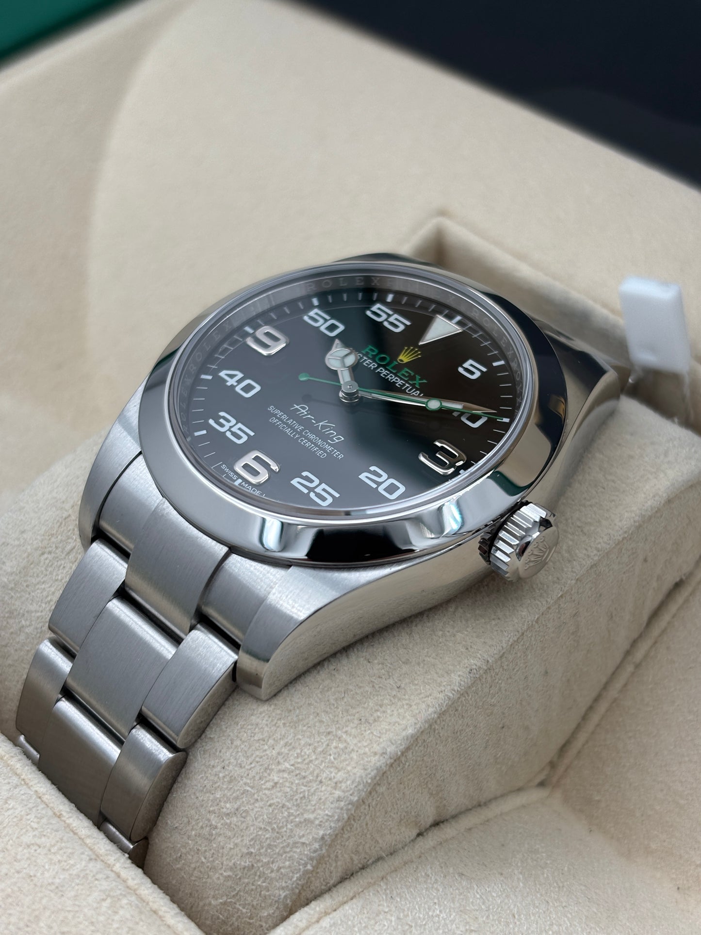 二手 USED  ROLEX 勞力士 AIR KING 116900 黑色 2018年11月 全套 FULL SET