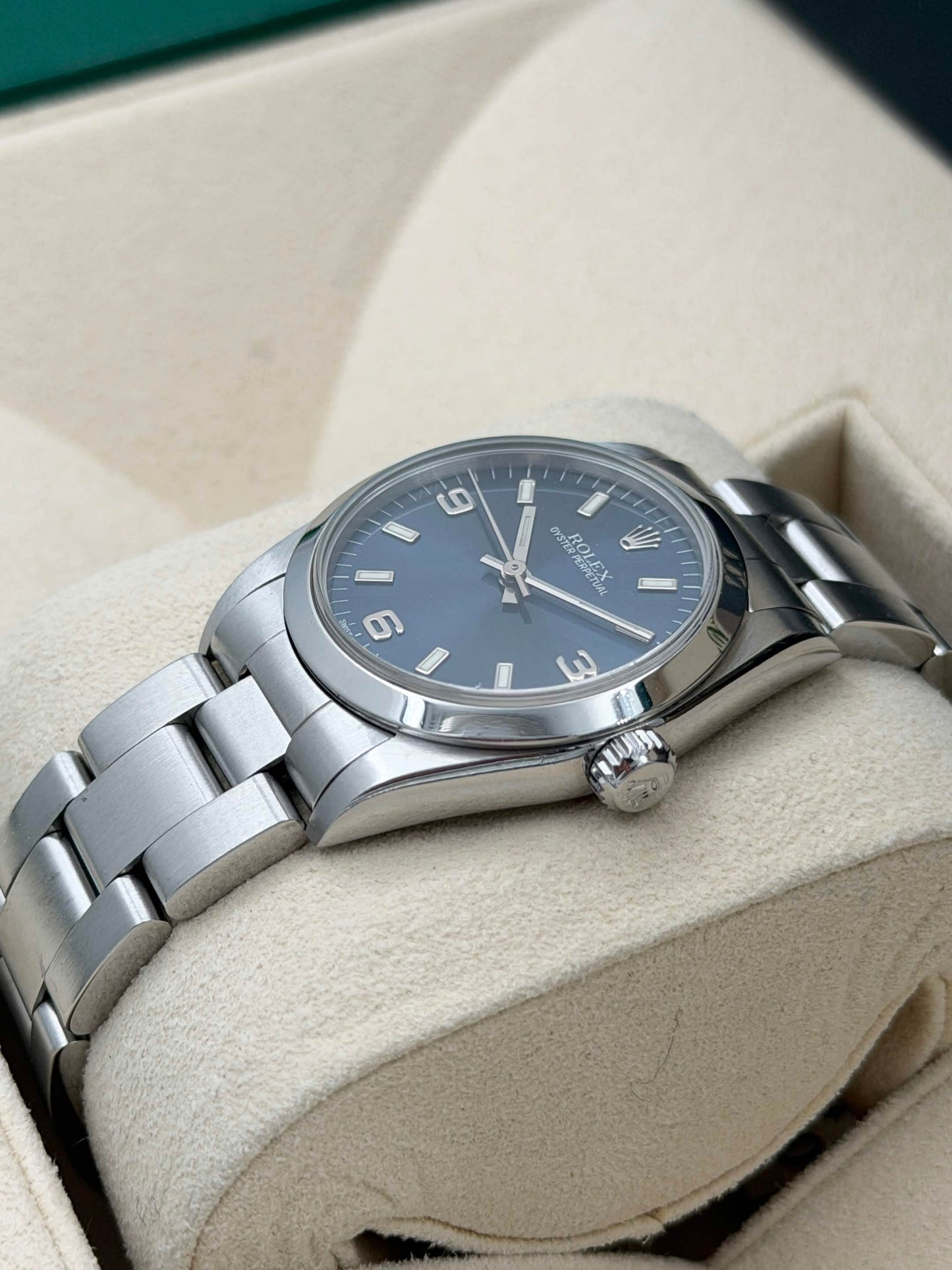 [SOLD OUT]二手 USED ROLEX 勞力士 OYSTER PERPETUAL 77080 藍色面 2004年10月