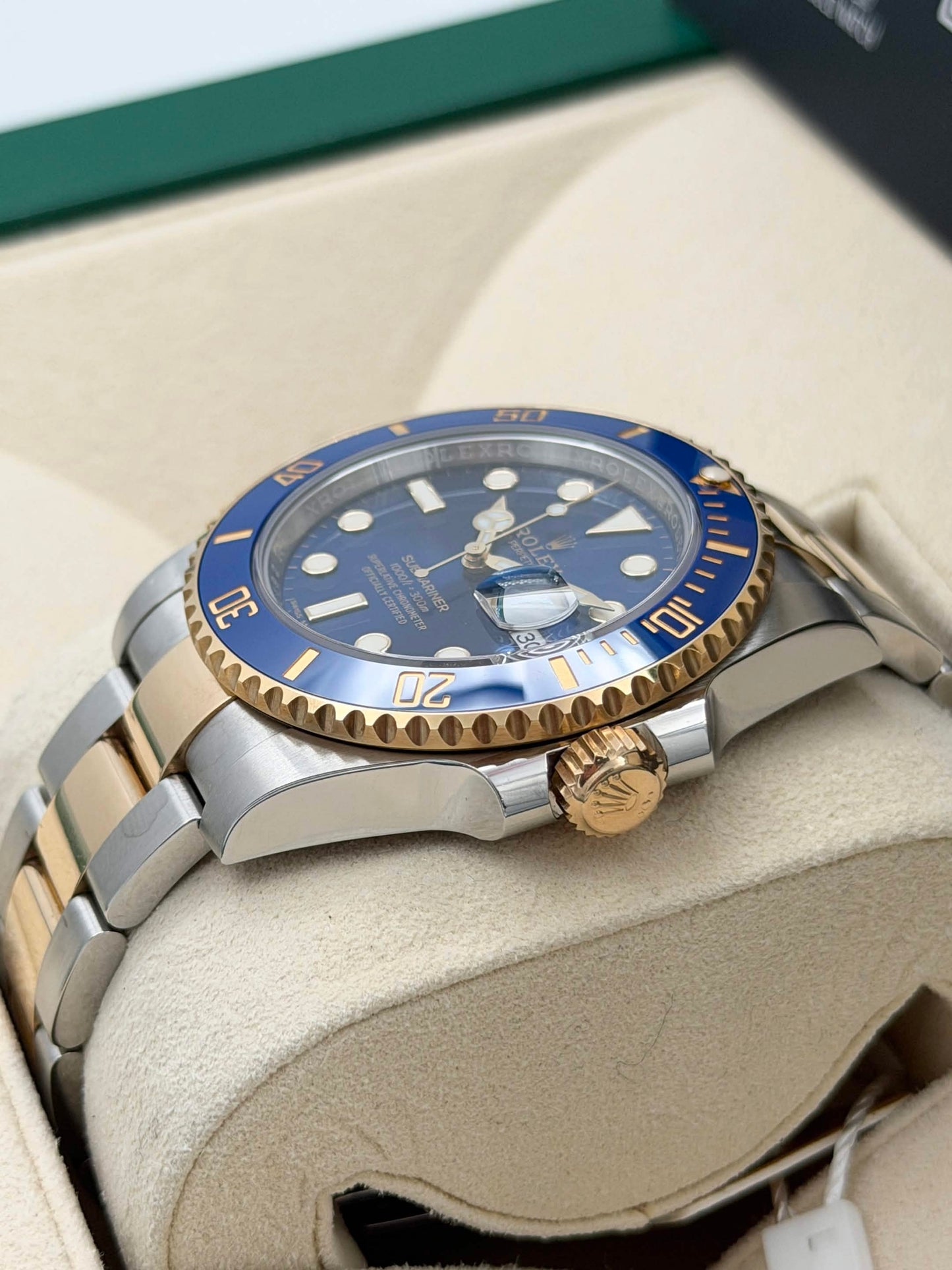 [SOLD OUT]二手 USED ROLEX 勞力士 SUBMARINER DATE 116613LB 藍色面 2020年1月 AD購買單