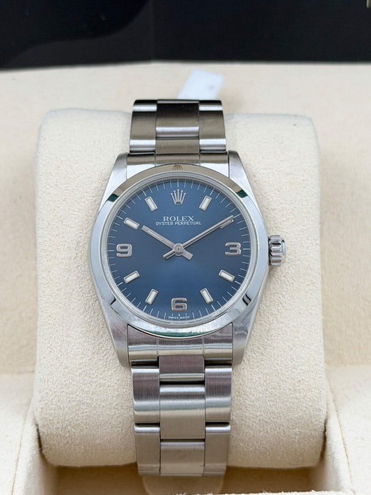 [SOLD OUT]二手 USED ROLEX 勞力士 OYSTER PERPETUAL 77080 藍色面 2004年10月
