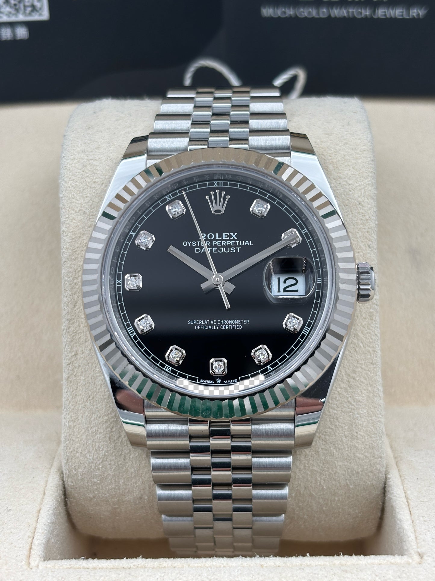 二手 USED  ROLEX DATEJUST 126334 黑色鑽石字 2025年9月 未打磨 全套 FULL SET