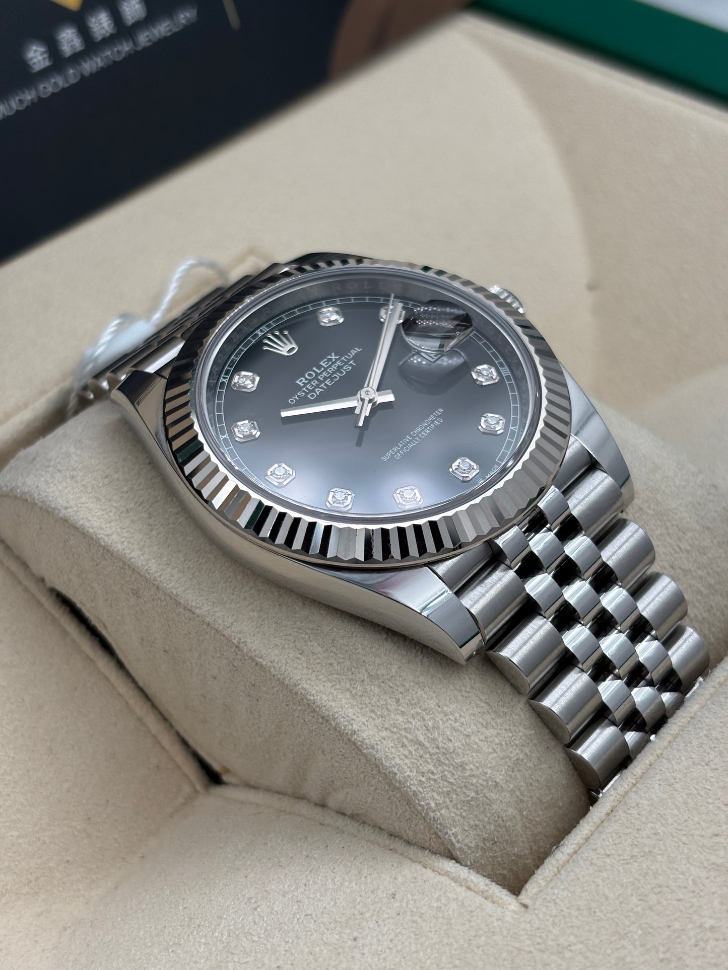 二手 USED  ROLEX DATEJUST 126334 黑色鑽石字 2025年9月 未打磨 全套 FULL SET