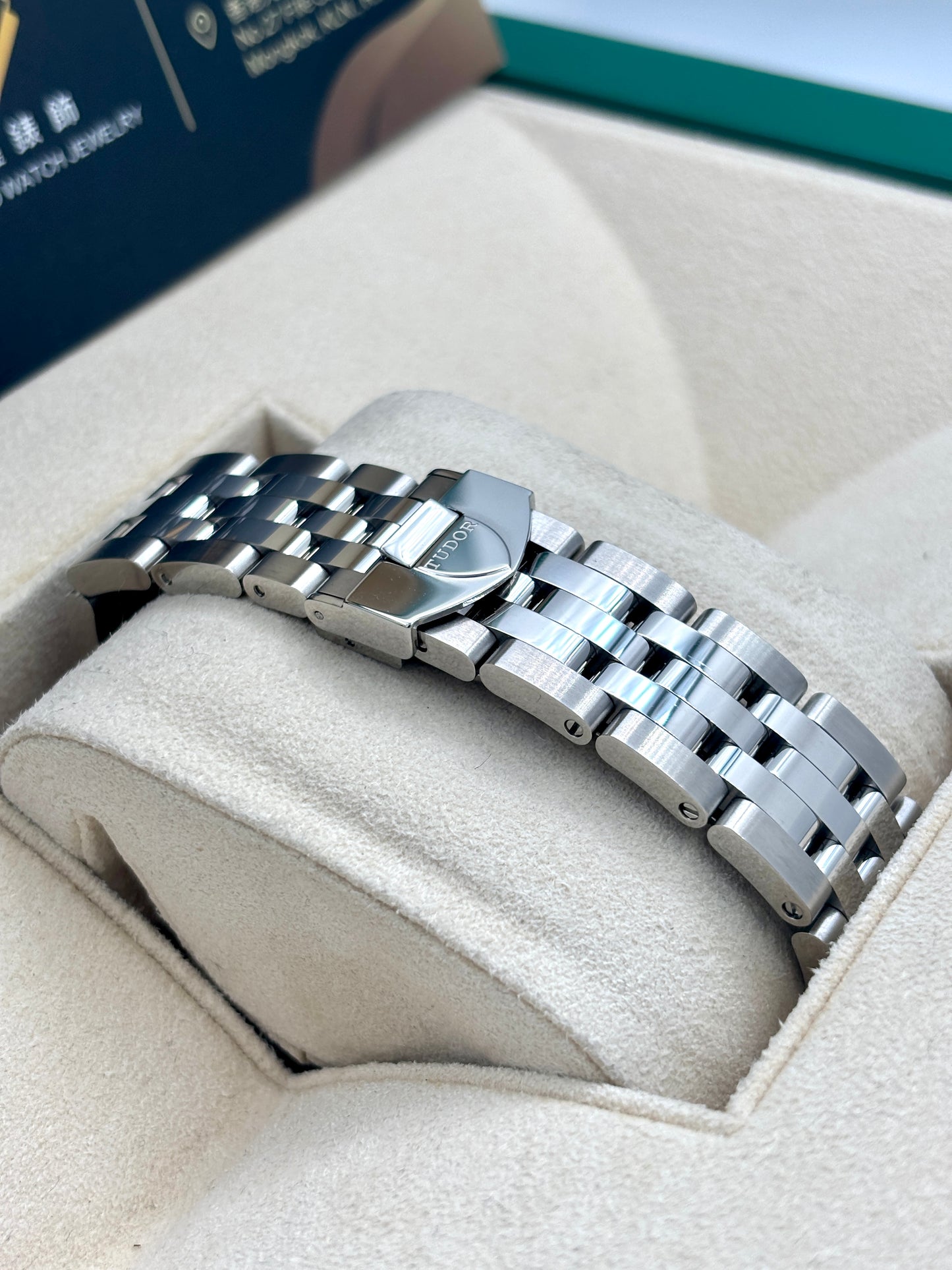 二手 USED  TUDOR 帝舵 GLAMOUR DATE 55020 銀色鑽石字 2023年11月 鑽字鑽圈 99.9%新 全套 FULL SET