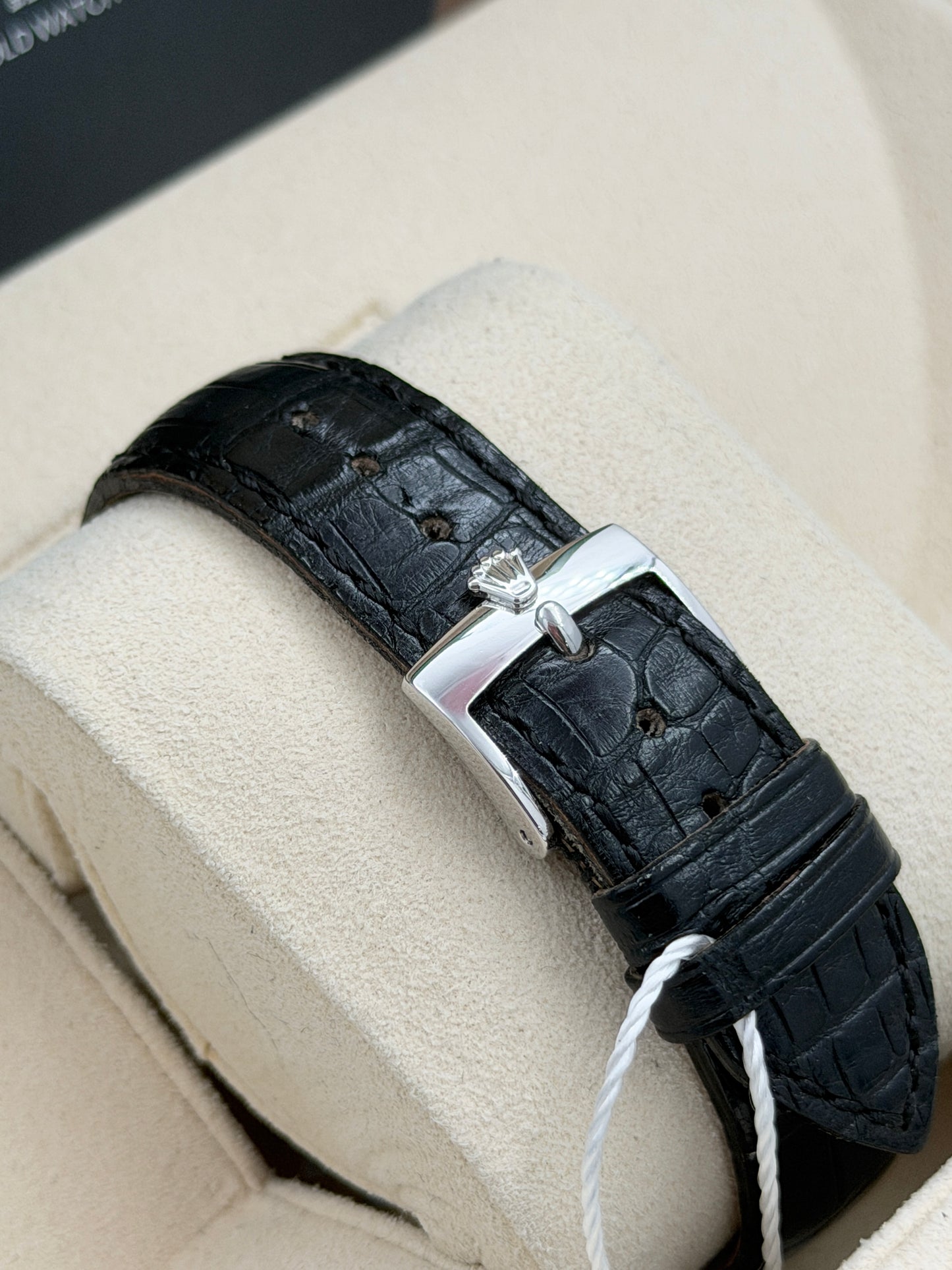 二手 USED  ROLEX 勞力士 CELLINI 5240 白色珍珠貝殼面 2004年3月 鉑金 保養證