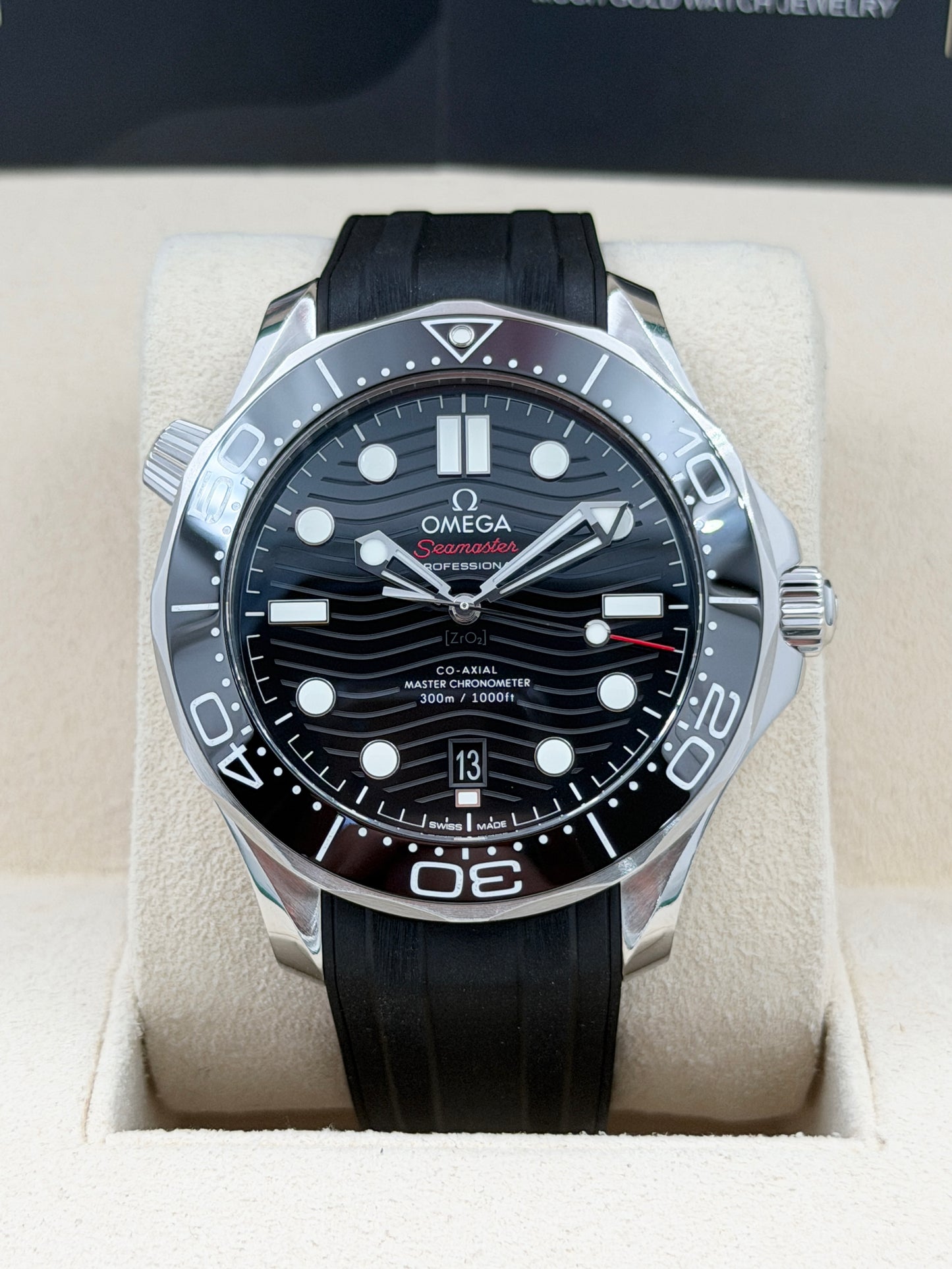 [SOLD OUT]二手 USED  OMEGA 歐米茄 SEAMASTER 210.32.42.20.01.001 黑色 2021年2月 膠帶 全套 FULL SET