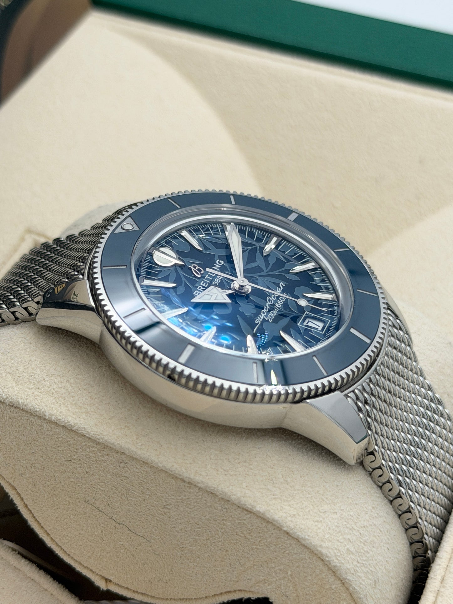 [SOLD OUT]二手 USED  BREITLING 百年靈 SUPEROCEAN HERITAGE AB31101A1C1A1 藍色 2025年6月 限量版 全套 FULL SET