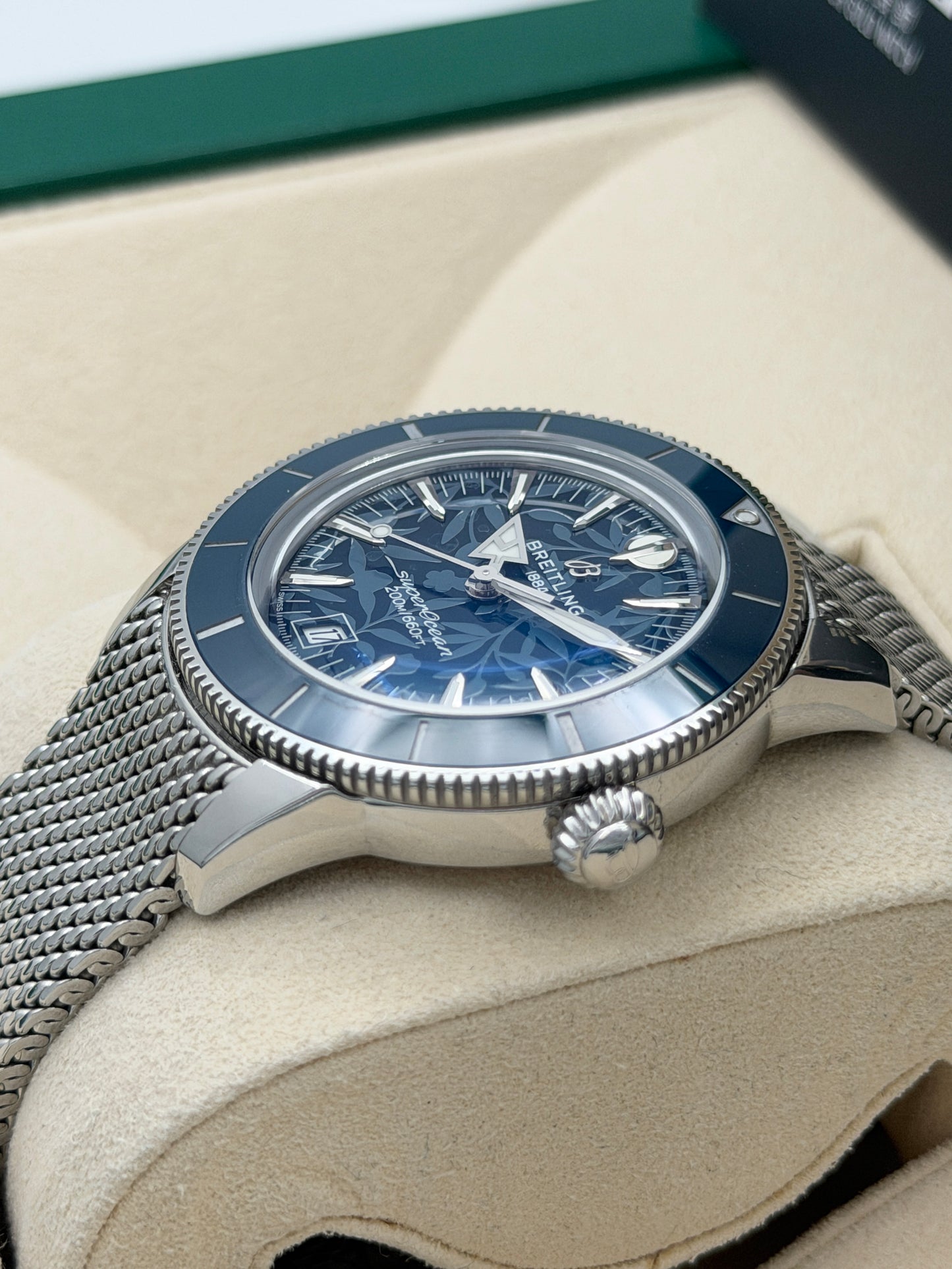 [SOLD OUT]二手 USED  BREITLING 百年靈 SUPEROCEAN HERITAGE AB31101A1C1A1 藍色 2025年6月 限量版 全套 FULL SET