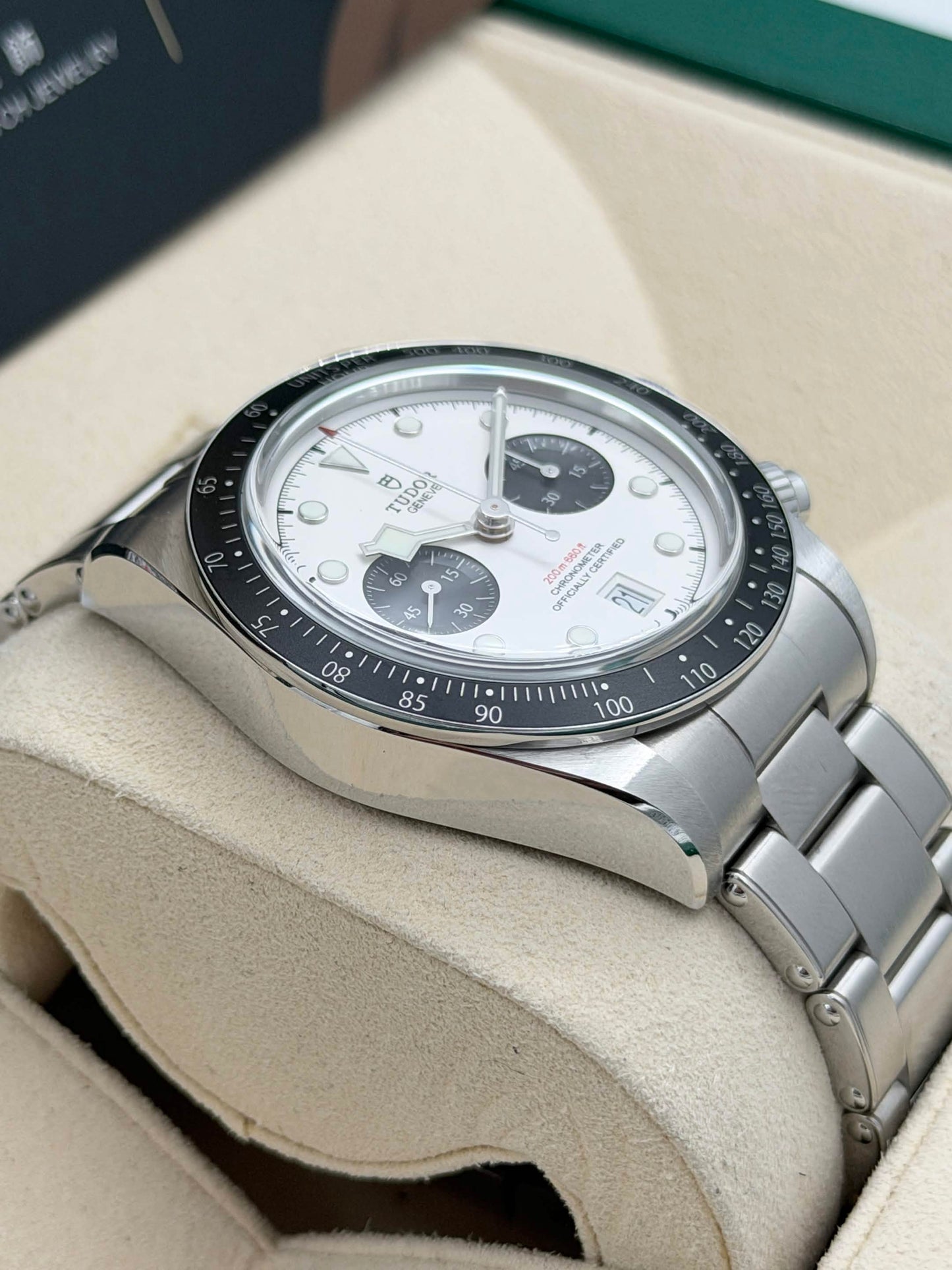 [SOLD OUT]二手 USED TUDOR 帝舵 BLACK BAY CHRONOGRAPH 79360N 白色面 2024年 全套 FULL SET