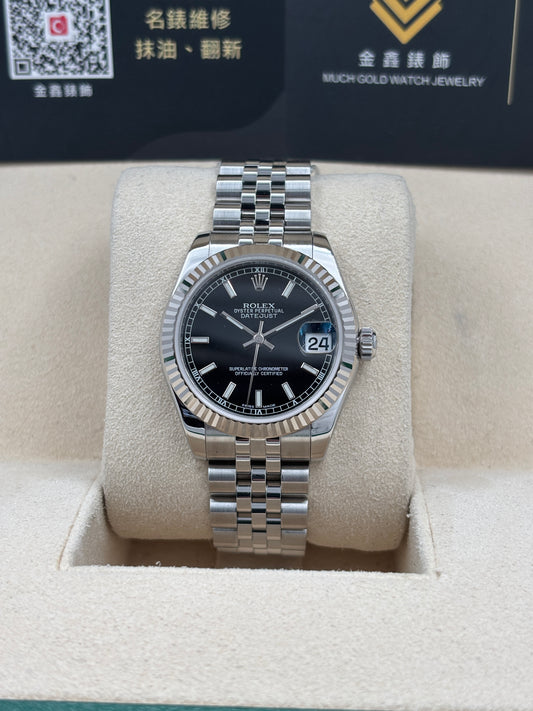 二手 USED  ROLEX勞力士 DATEJUST 178274 黑色 2018年7月 全套 FULL SET