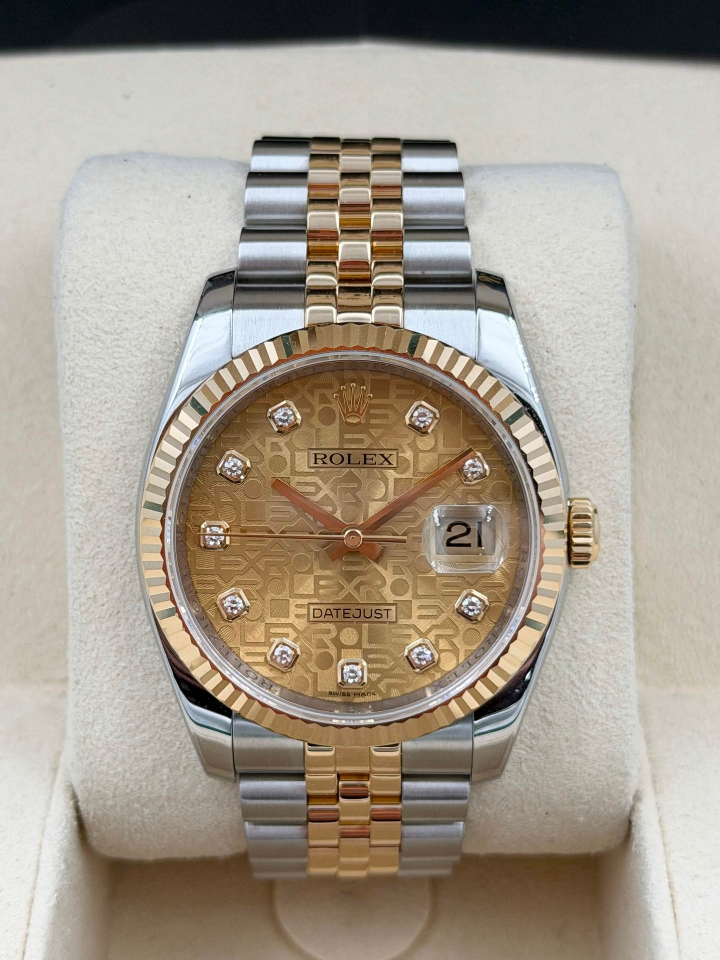 [SOLD OUT]二手 USED ROLEX 勞力士 DATEJUST 116233 金色電腦鑽石字 2012年