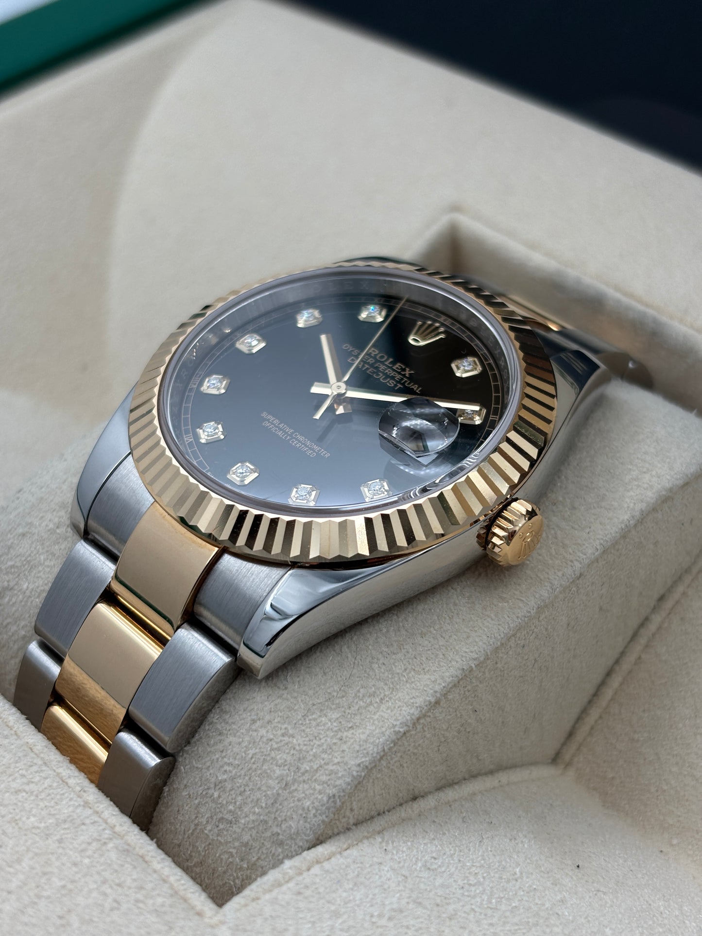二手 USED  ROLEX 勞力士 DATEJUST 126333 黑色鑽石字 2021年5月 全套 FULL SET