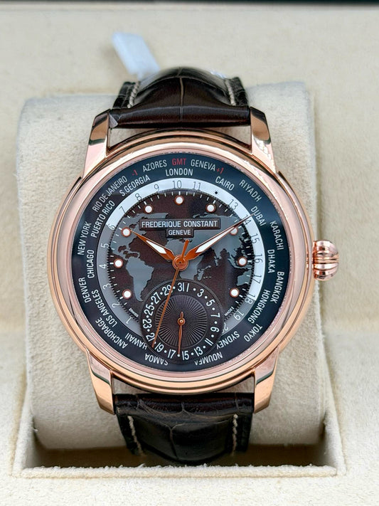 [SOLD OUT]二手 USED FREDERIQUE CONSTANT 康斯登 WORLDTIMER FC-718DGWM4H4 黑色 2024年1月 全套 FULL SET