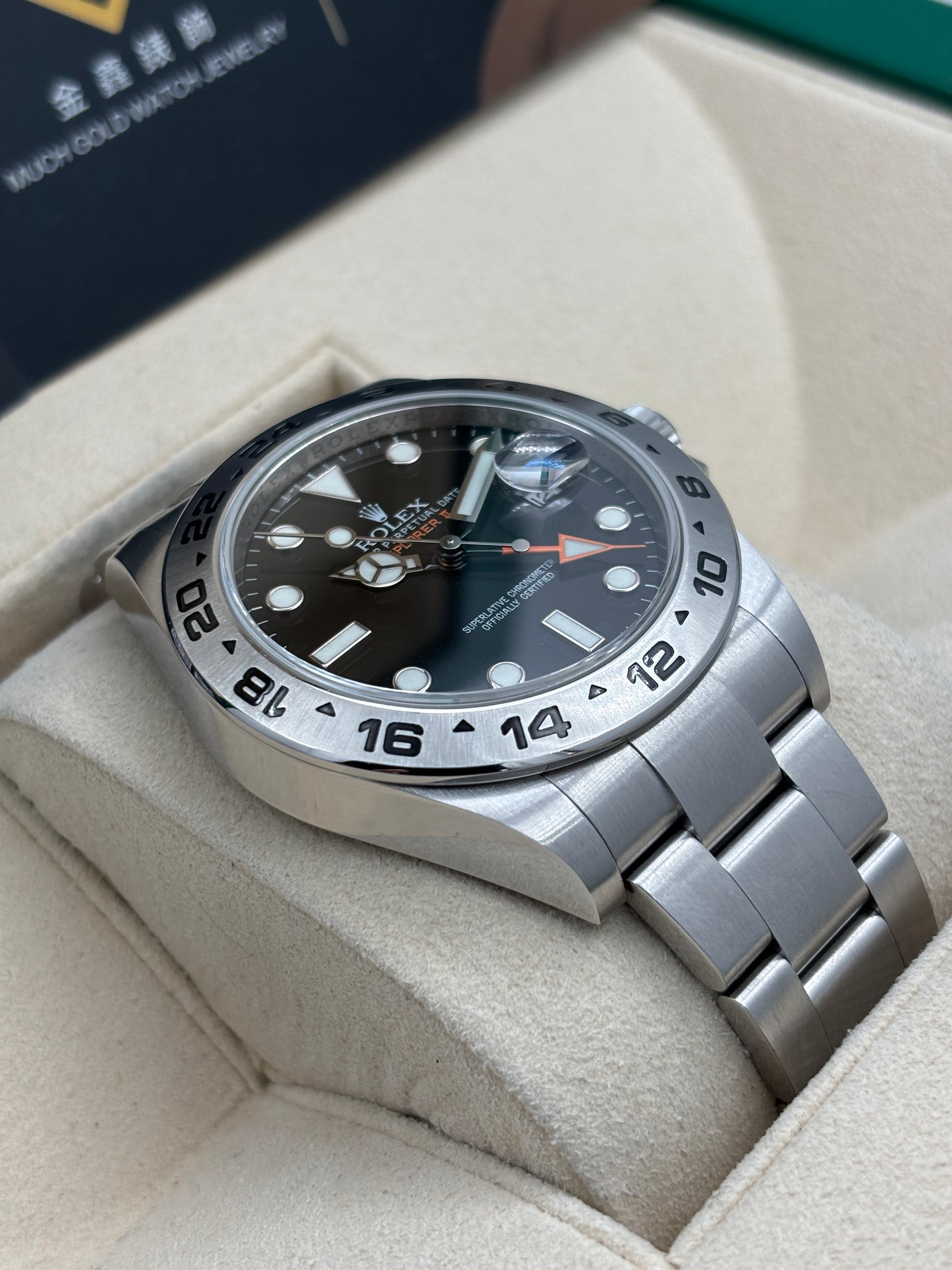 二手 USED  ROLEX 勞力士 EXPLORER II 216570 黑色 2015年5月 全套 FULL SET