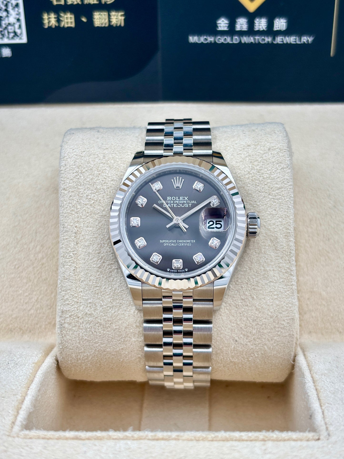 二手 USED ROLEX 勞力士 DATEJUST 279174 灰面鑽字 2021年2月 99.9%新 完美狀態 全套 FULL SET AD單