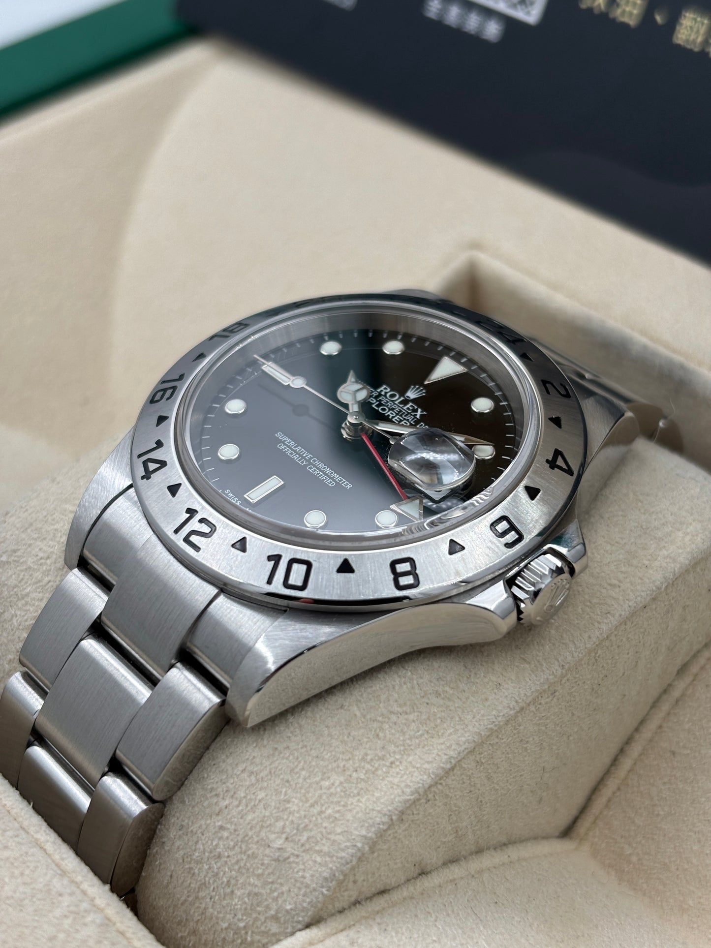 二手 USED  ROLEX 勞力士 EXPLORER II 16570 黑色 2004年11月 保養證